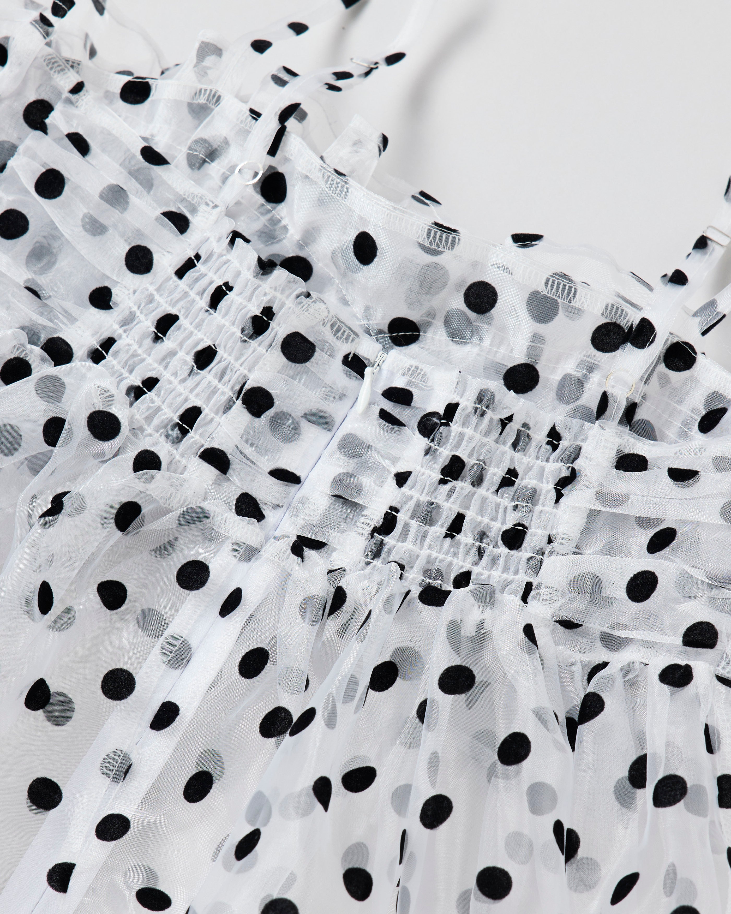 Wave gathered peplum bustier (dot)