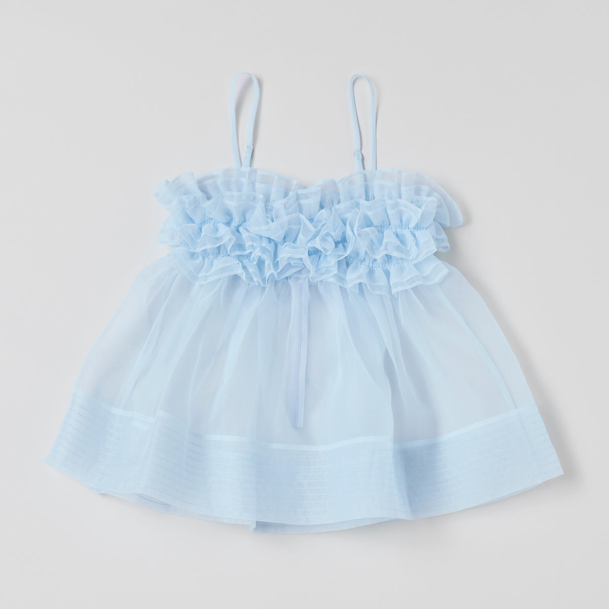 Wave gathered peplum bustier (blue)