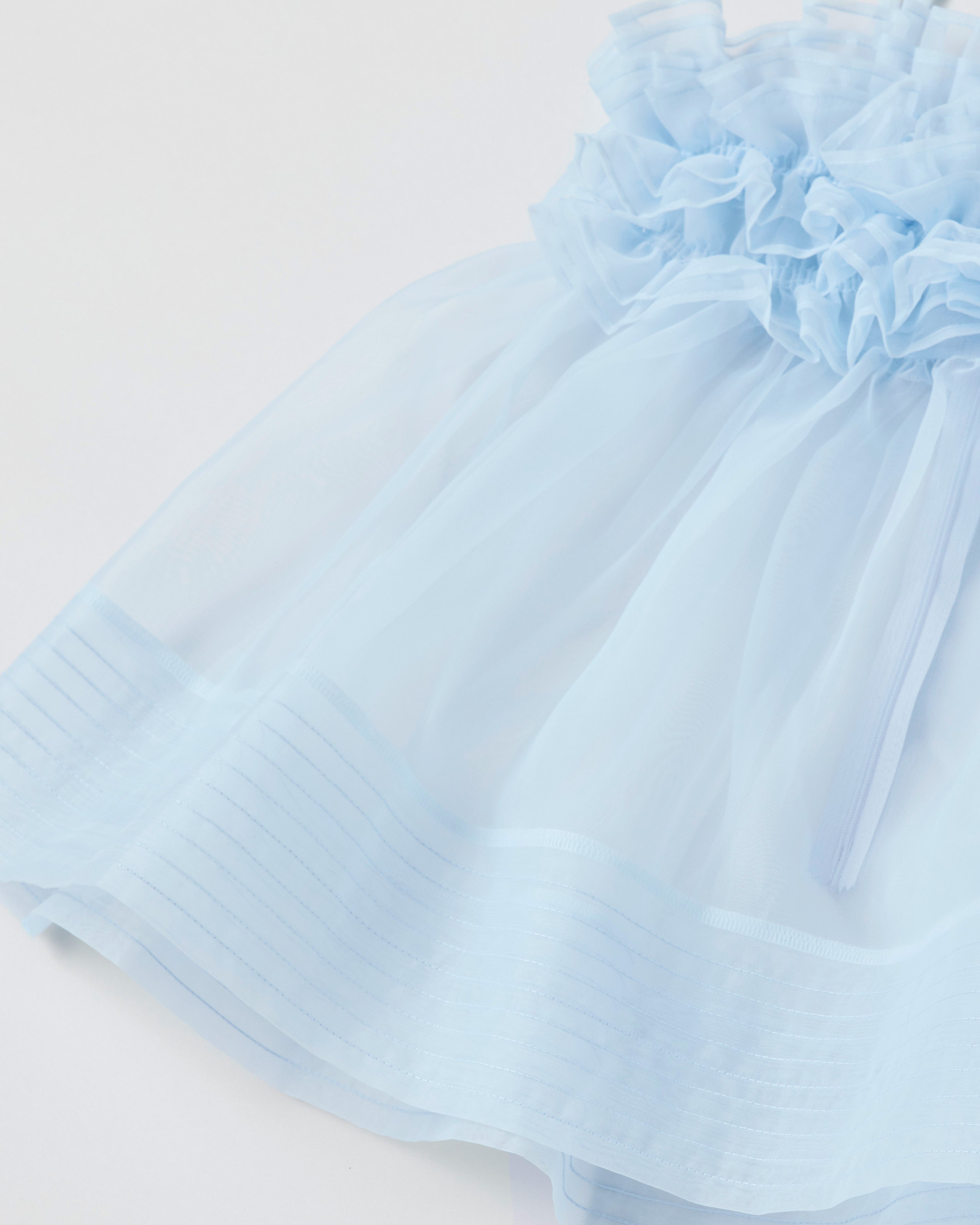 Wave gathered peplum bustier (blue)