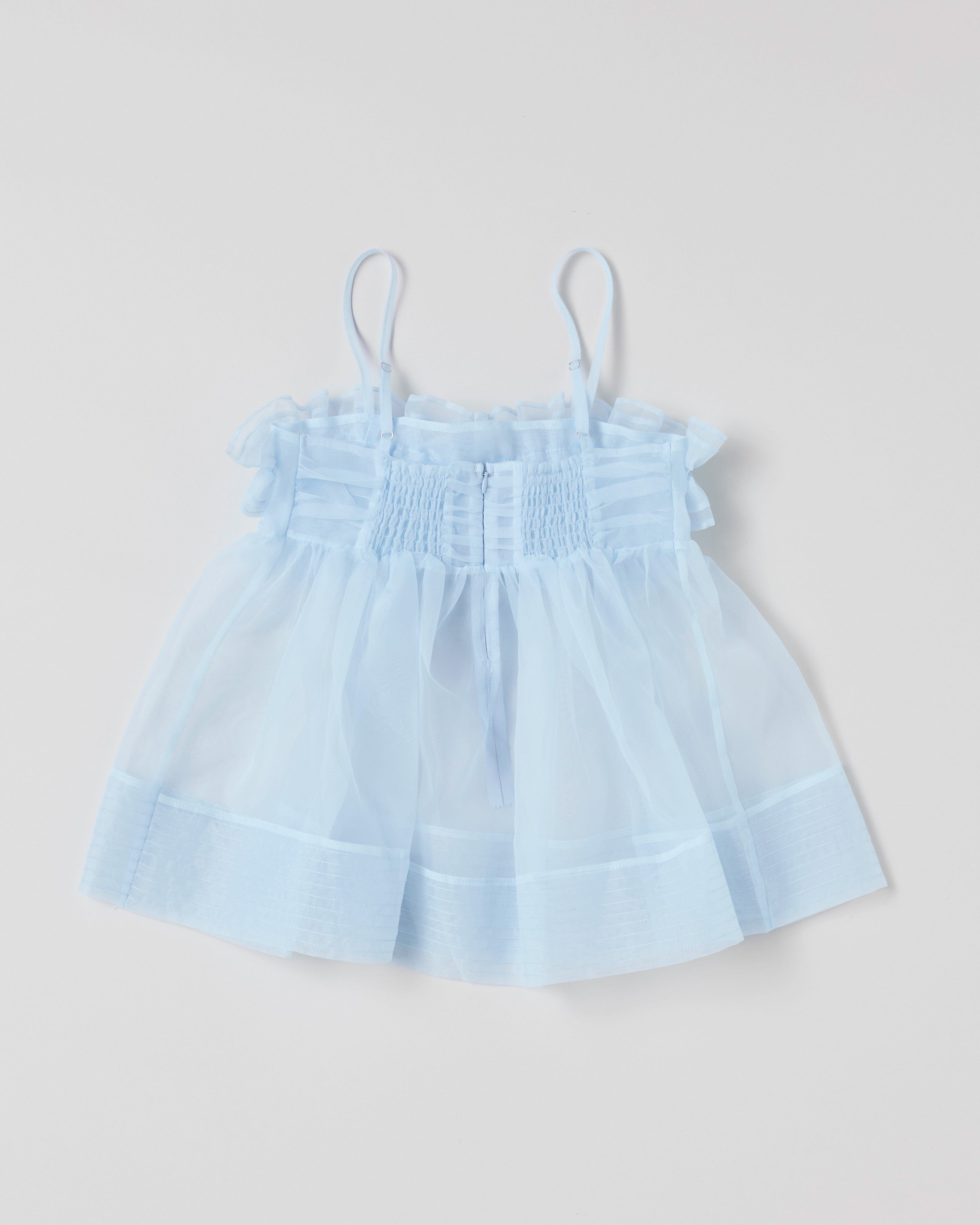 Wave gathered peplum bustier (blue)