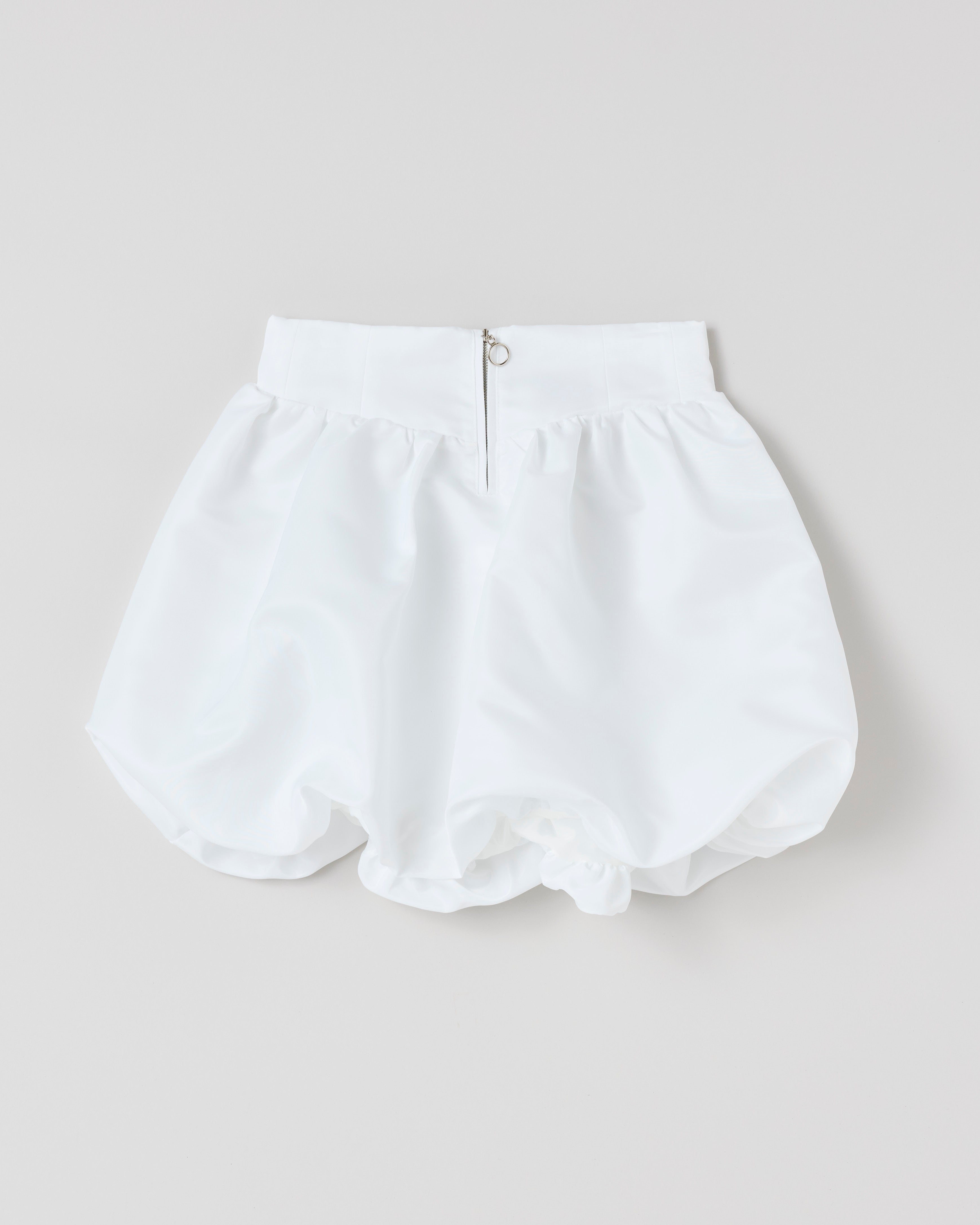 Corset balloon mini skirt (white)
