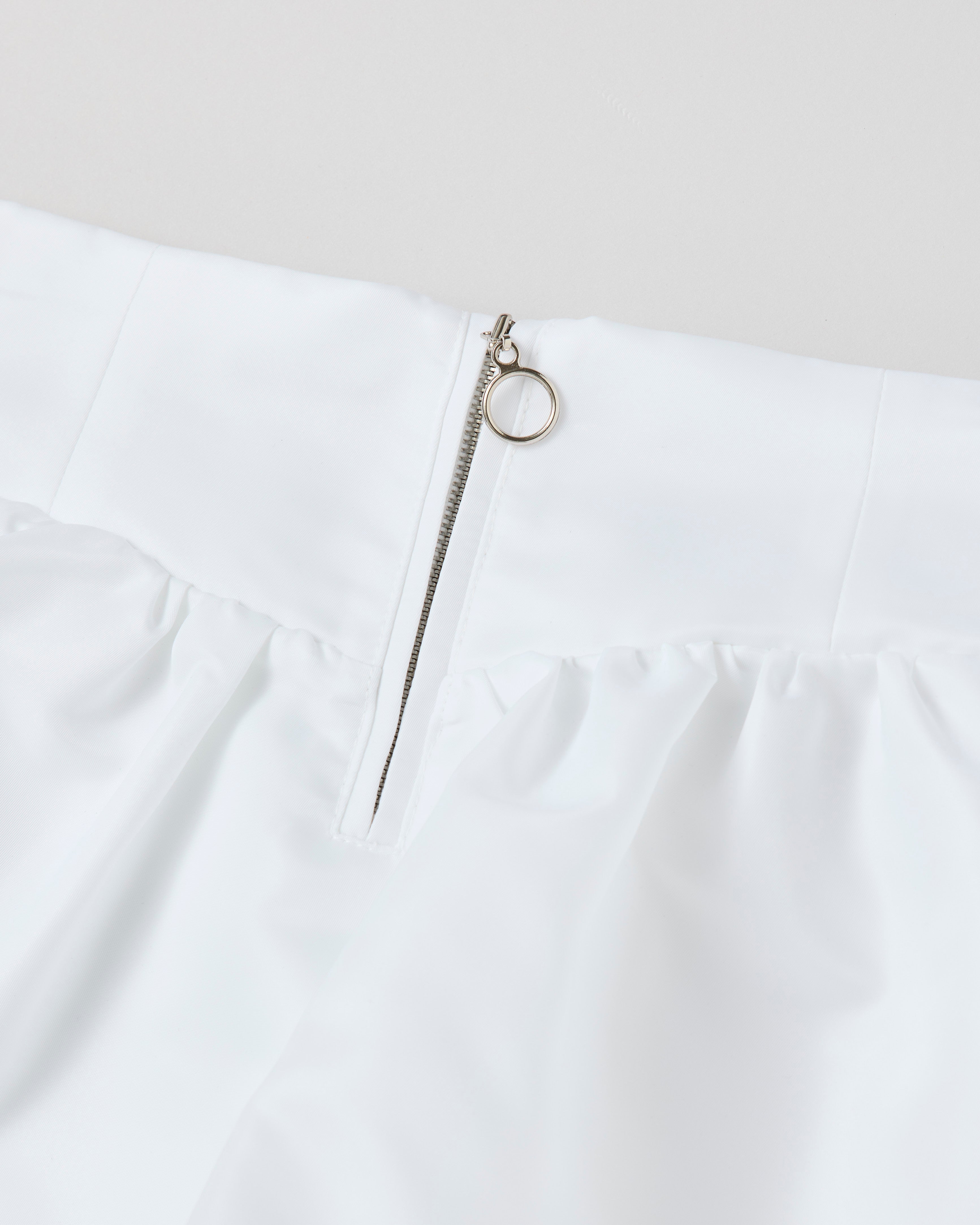 Corset balloon mini skirt (white)