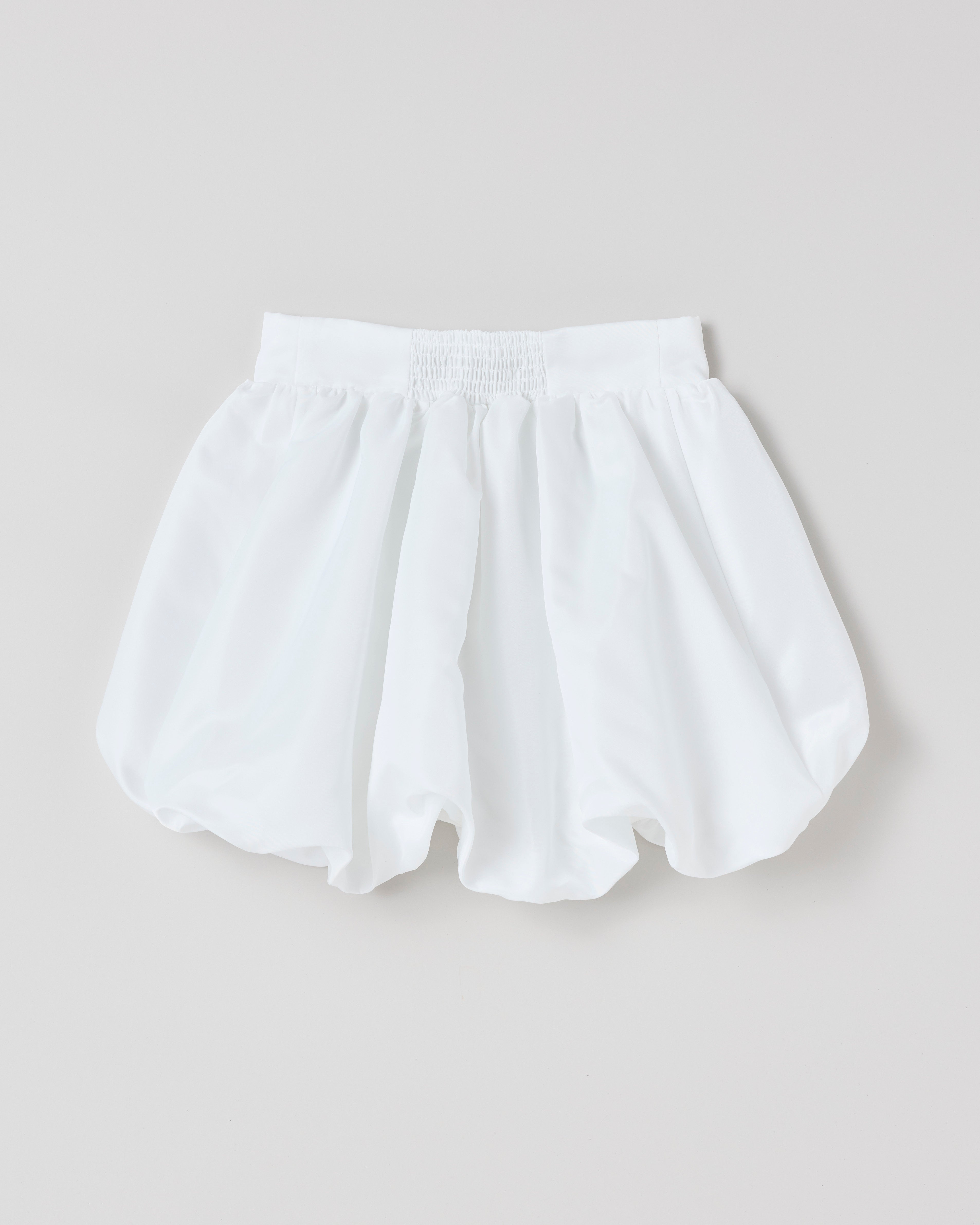 Corset balloon mini skirt (white)