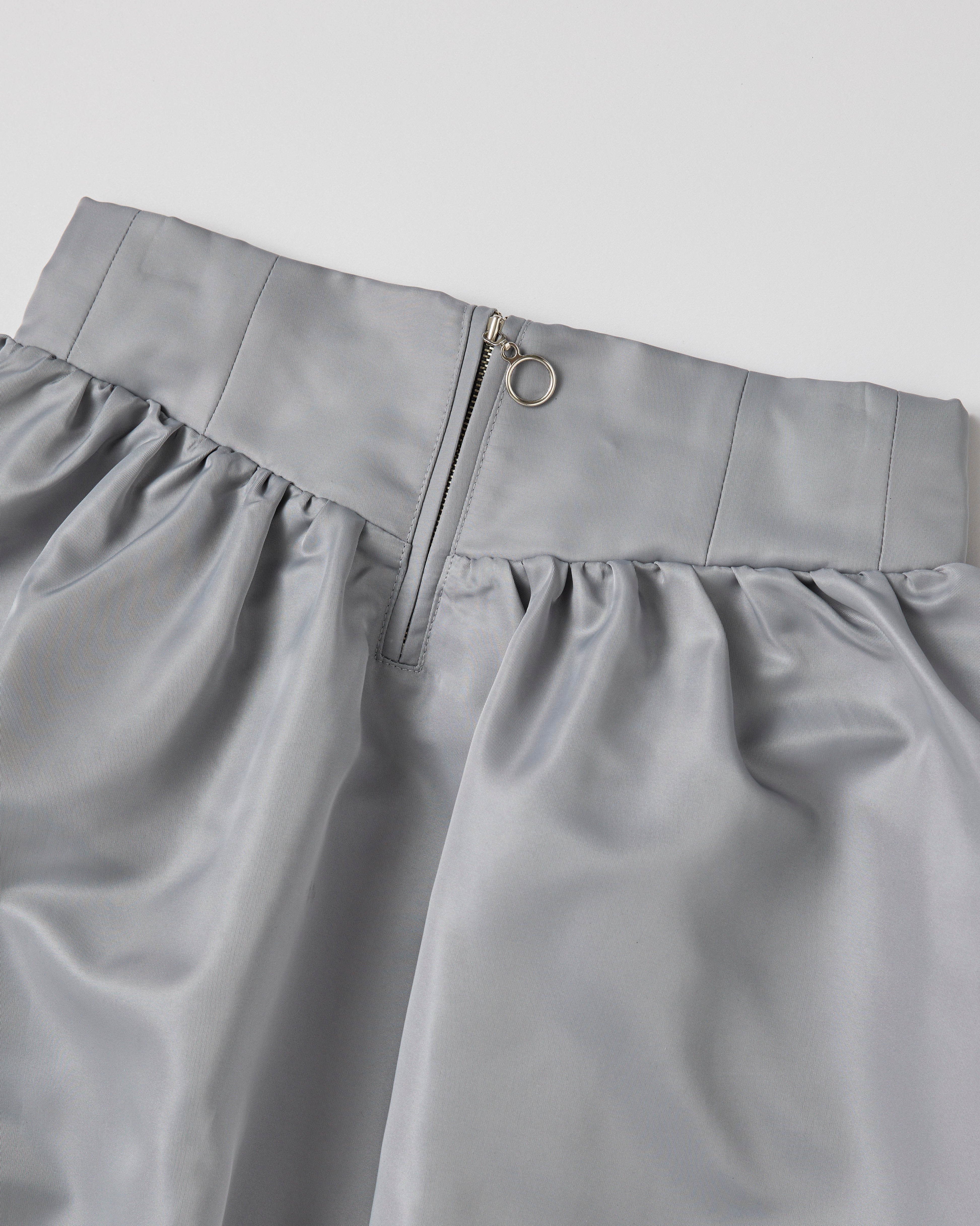 Corset long balloon skirt (gray)