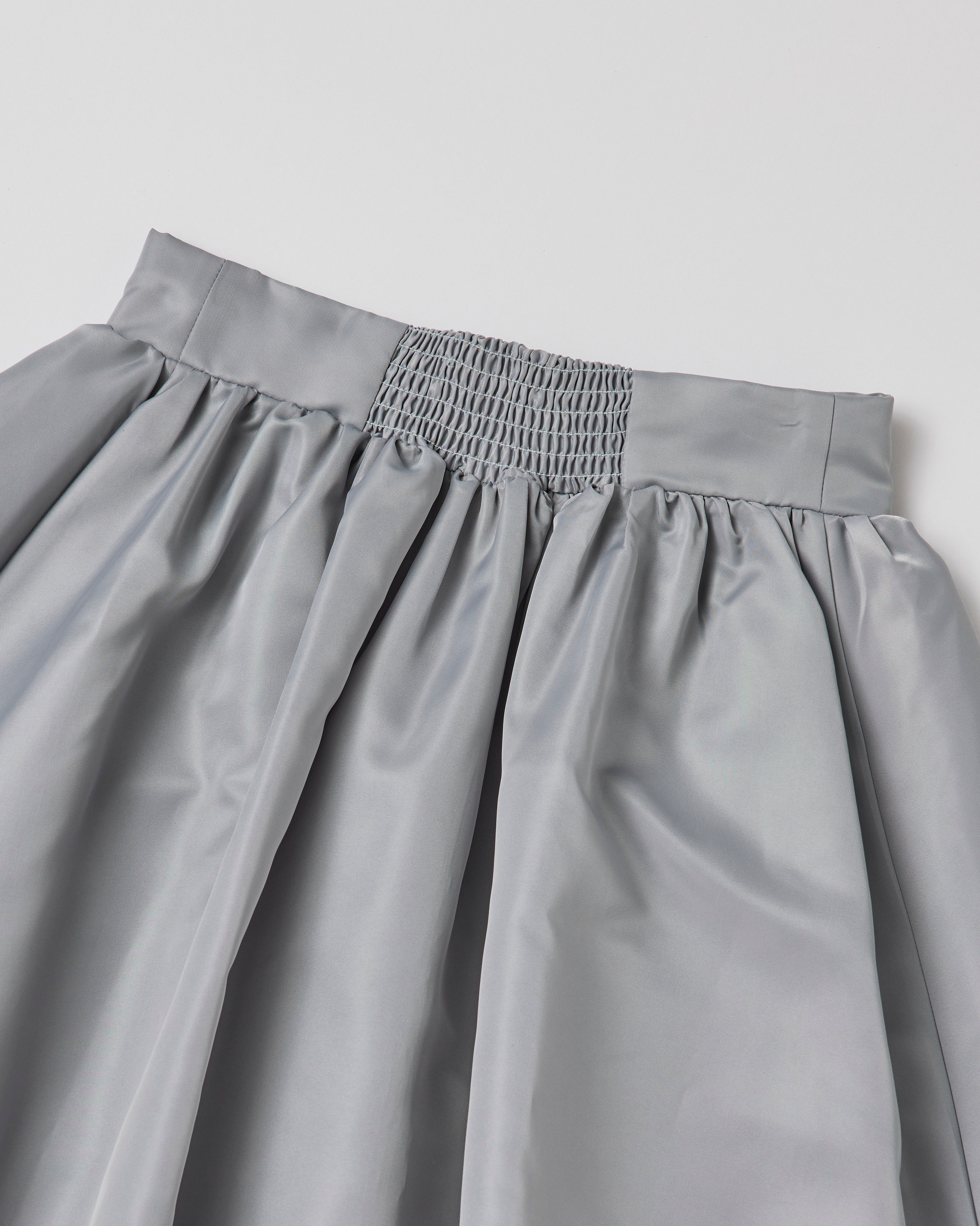 Corset long balloon skirt (gray)