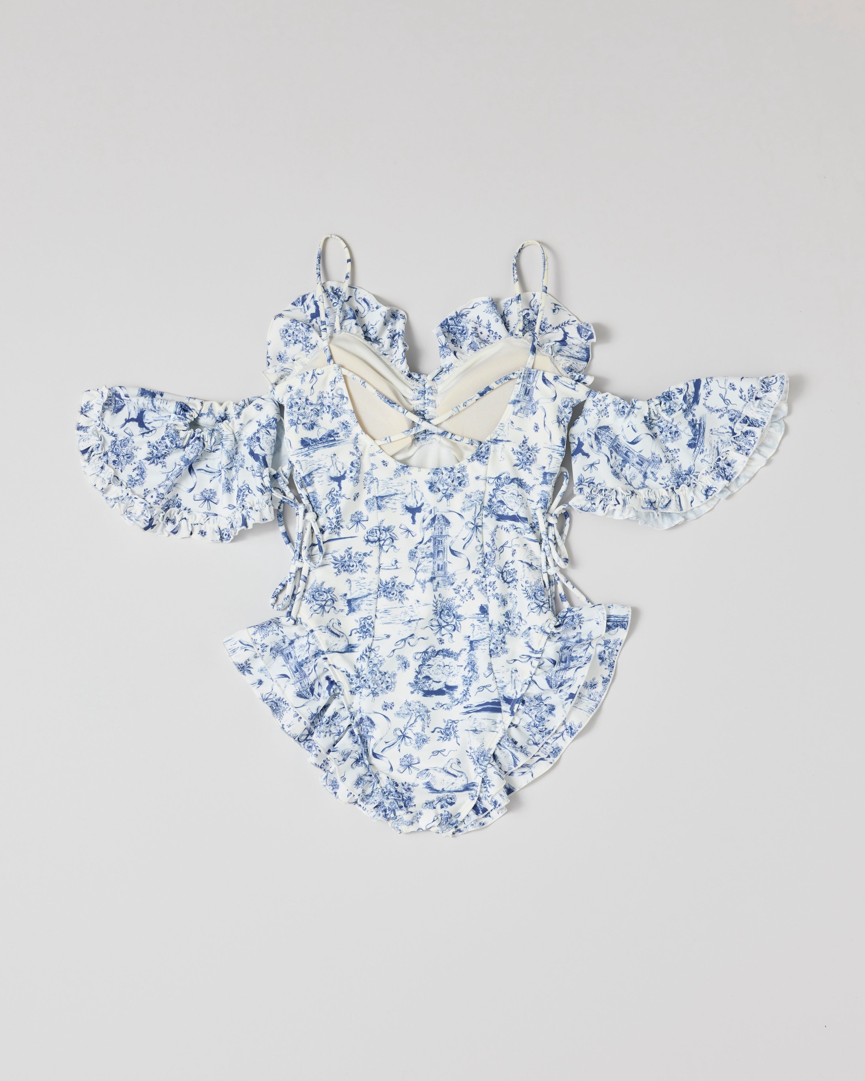 Toile de Jouy swim leotard