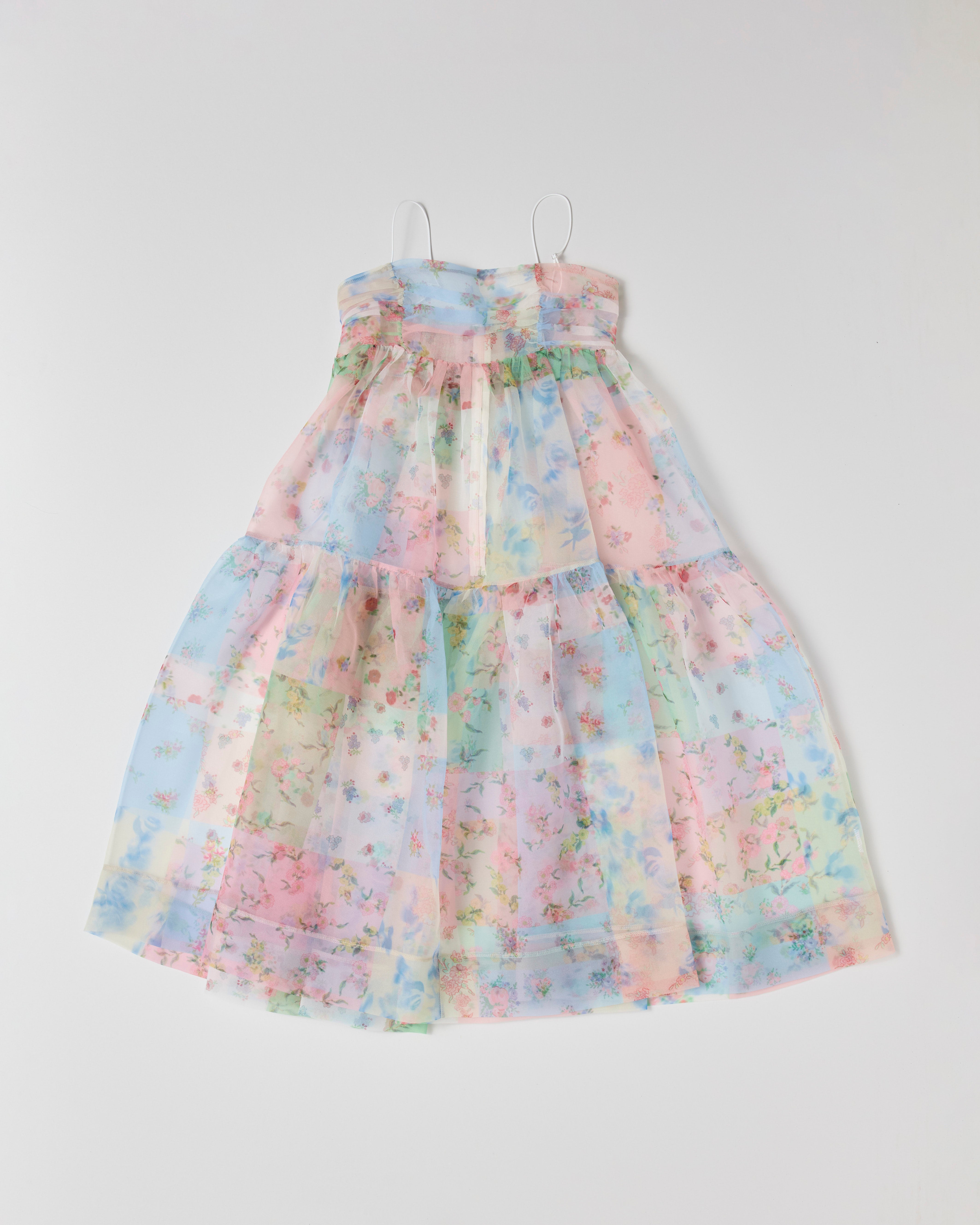 Romantic patchwork organdy cami dress