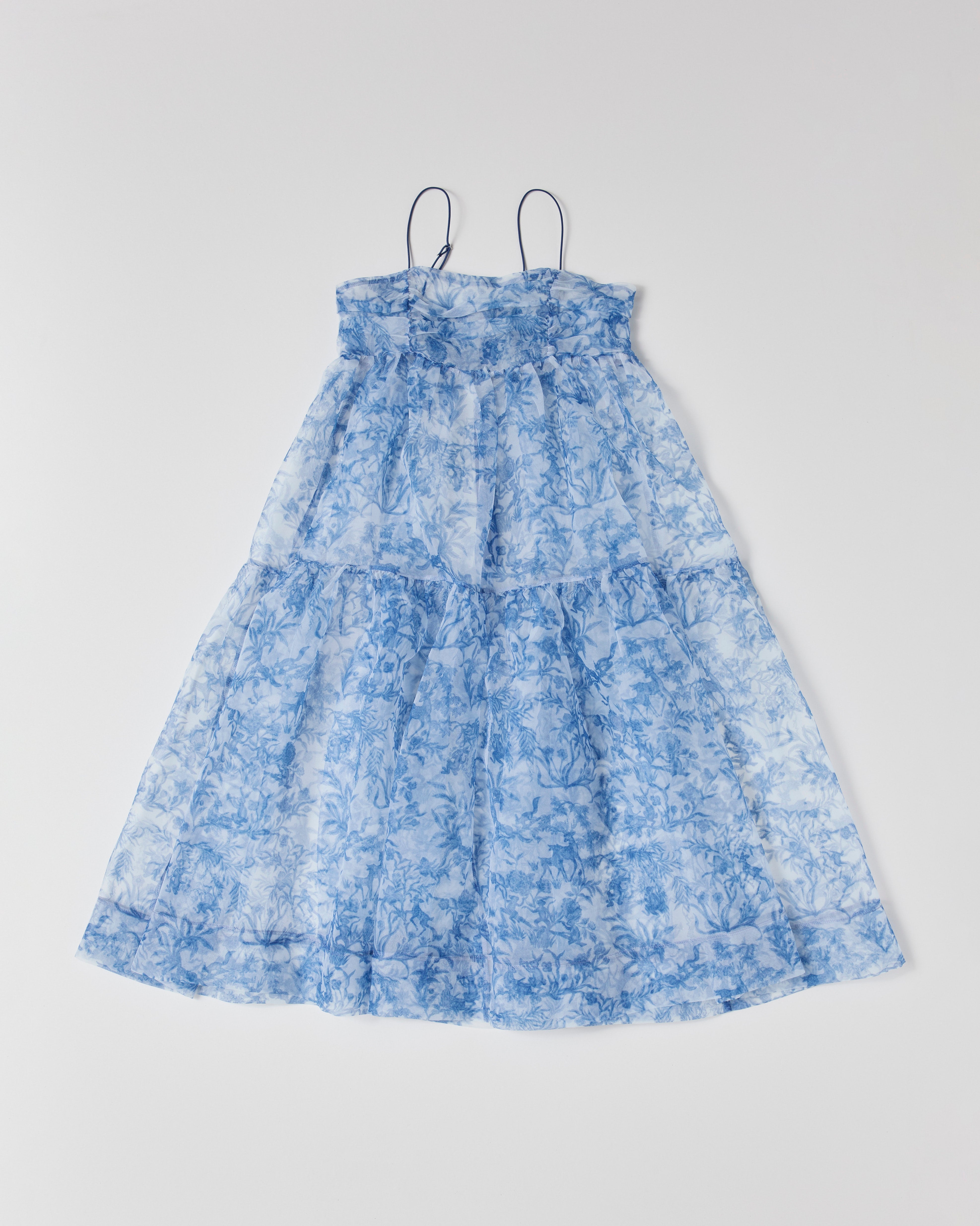 Oriental Toile de Jouy organdy cami dress