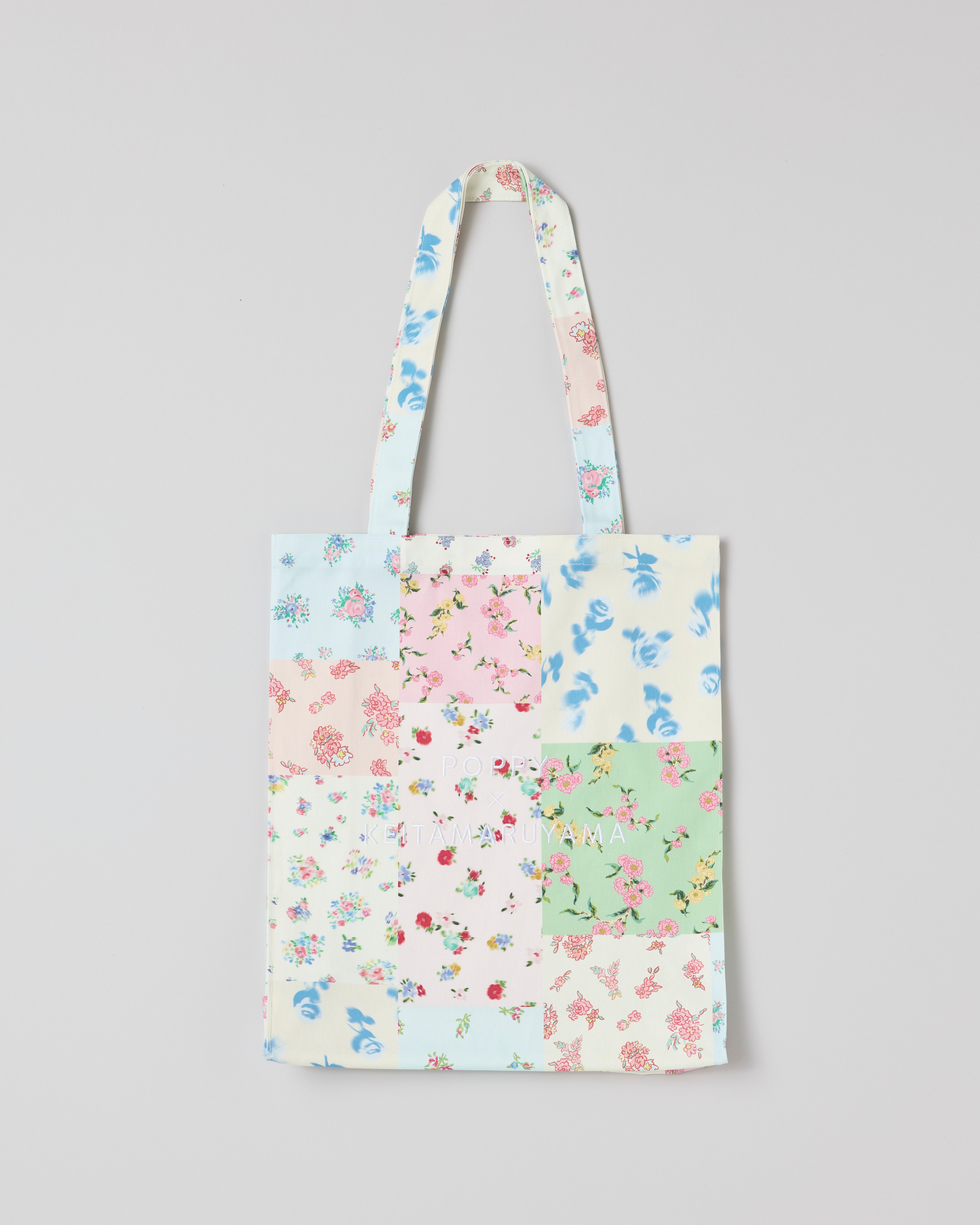 Romantic patchwork tote bag