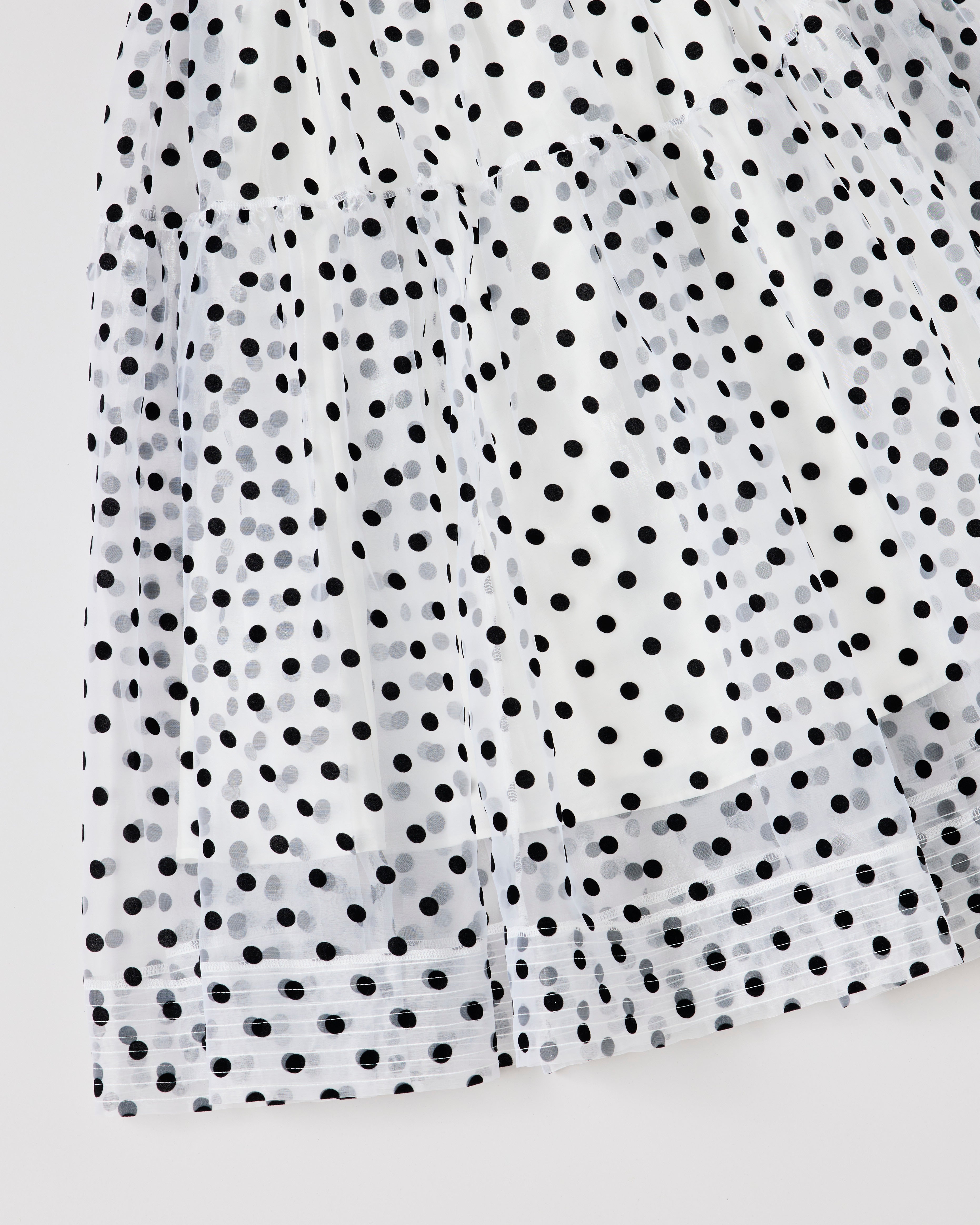 Tiered dot skirt