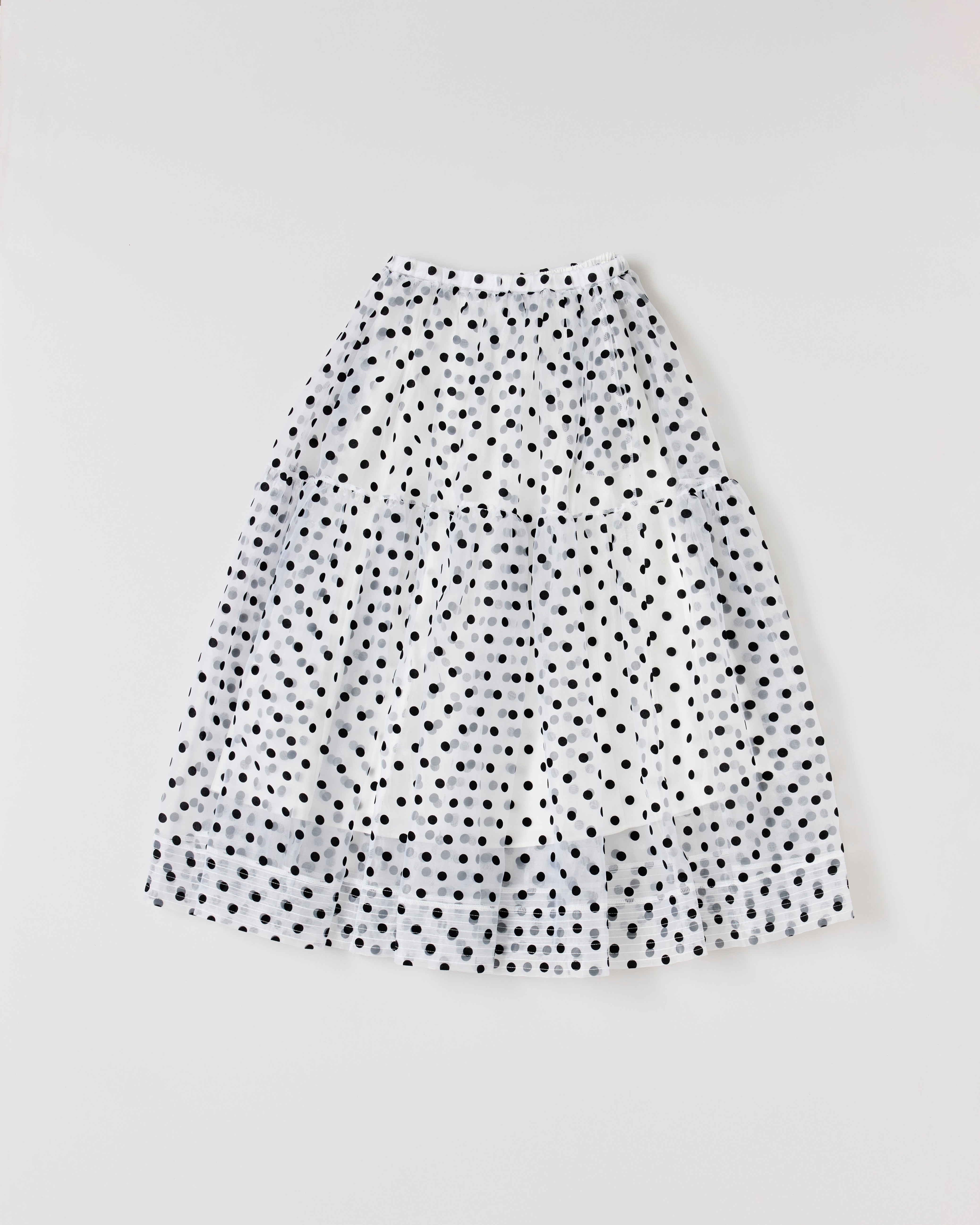 Tiered dot skirt