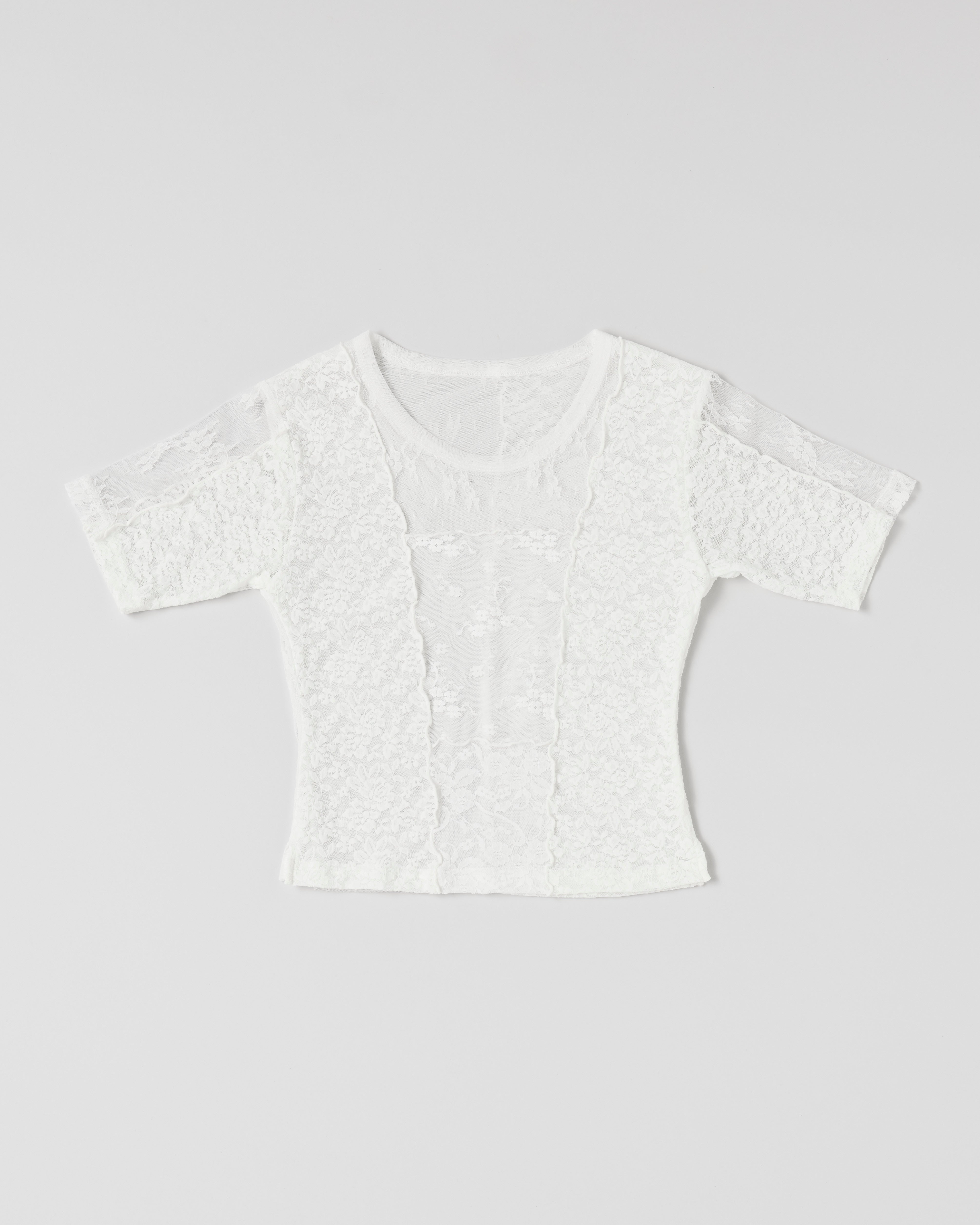 Lace patchwork tops