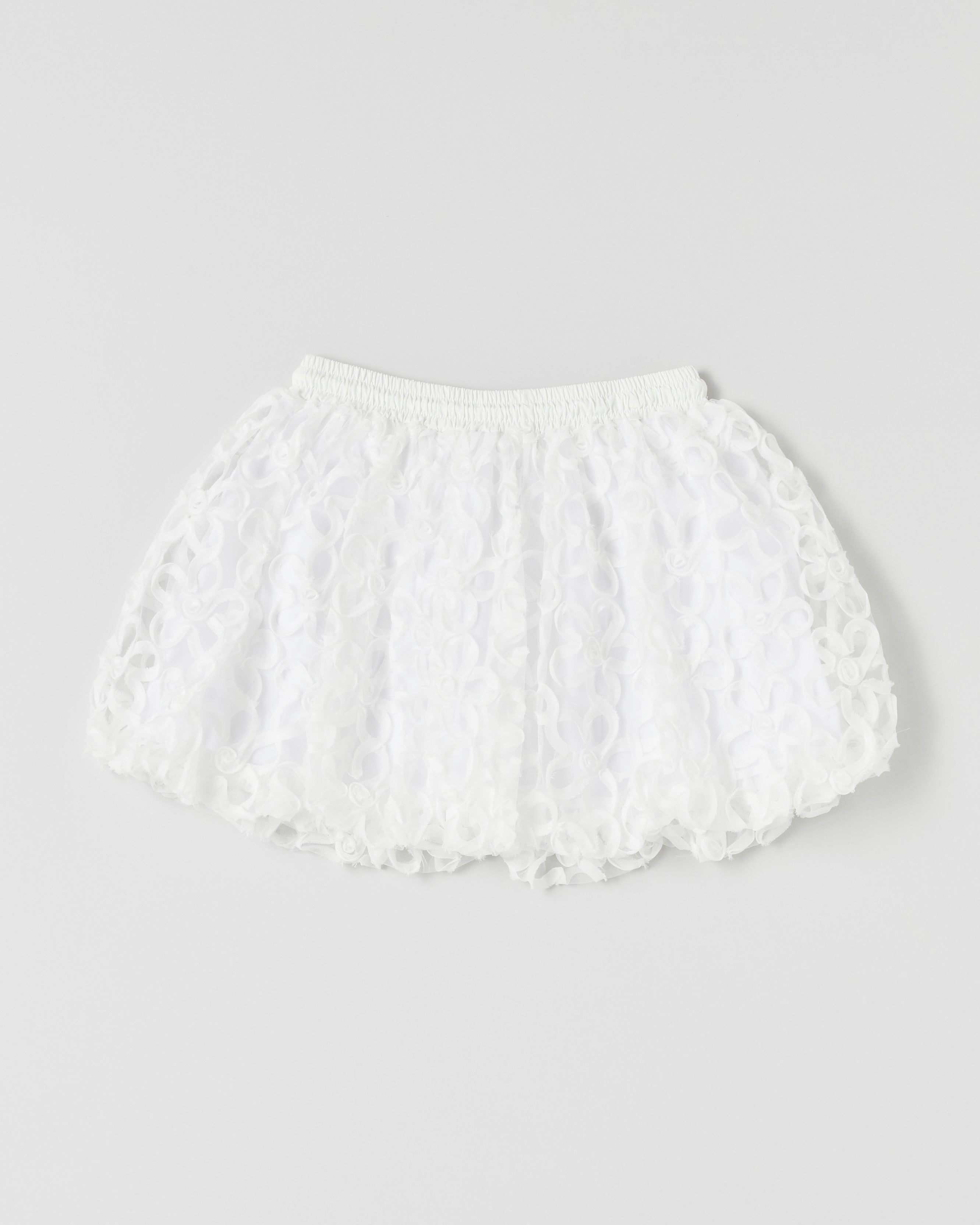 Flower tulle balloon mini skirt
