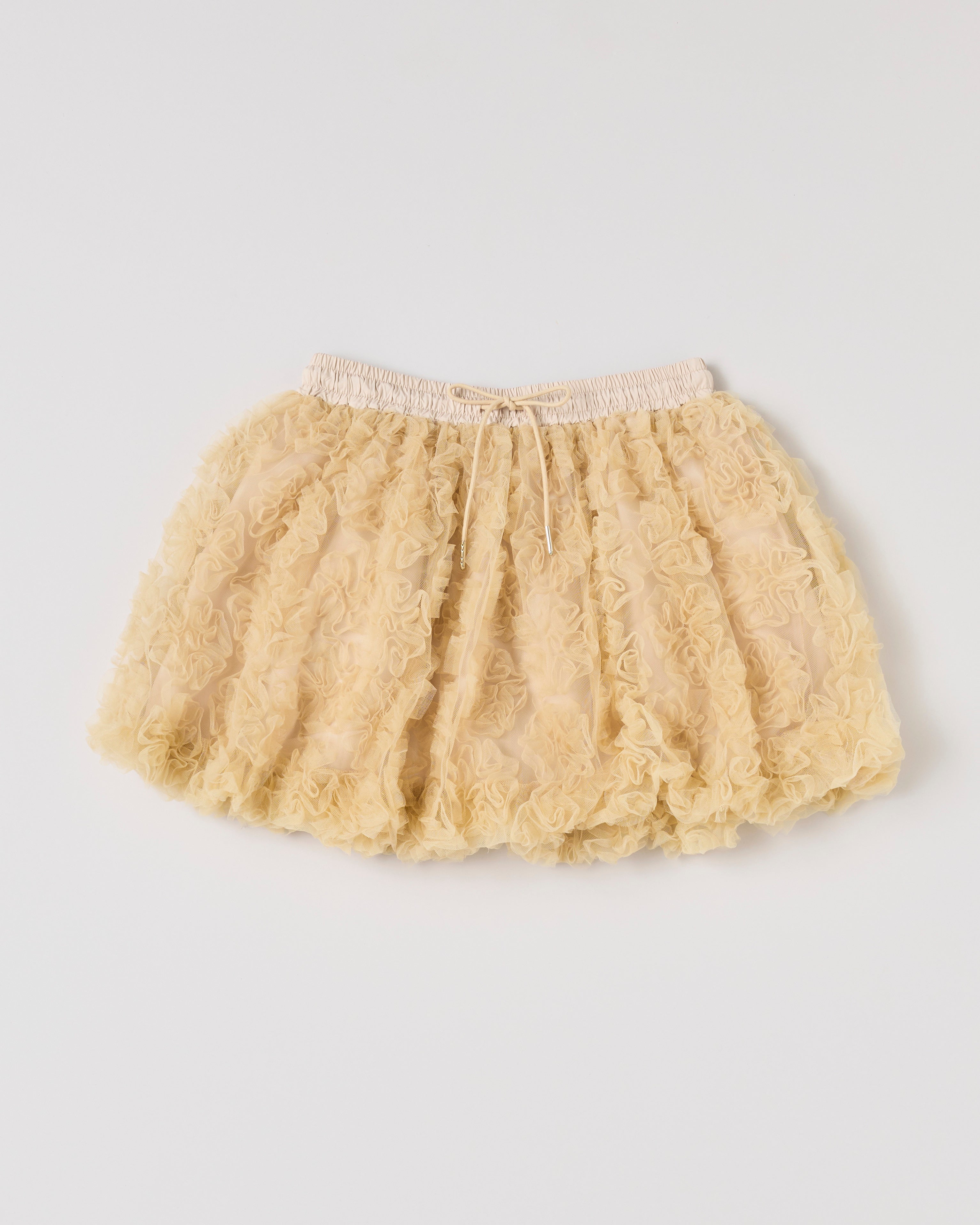 Flower tulle balloon mini skirt