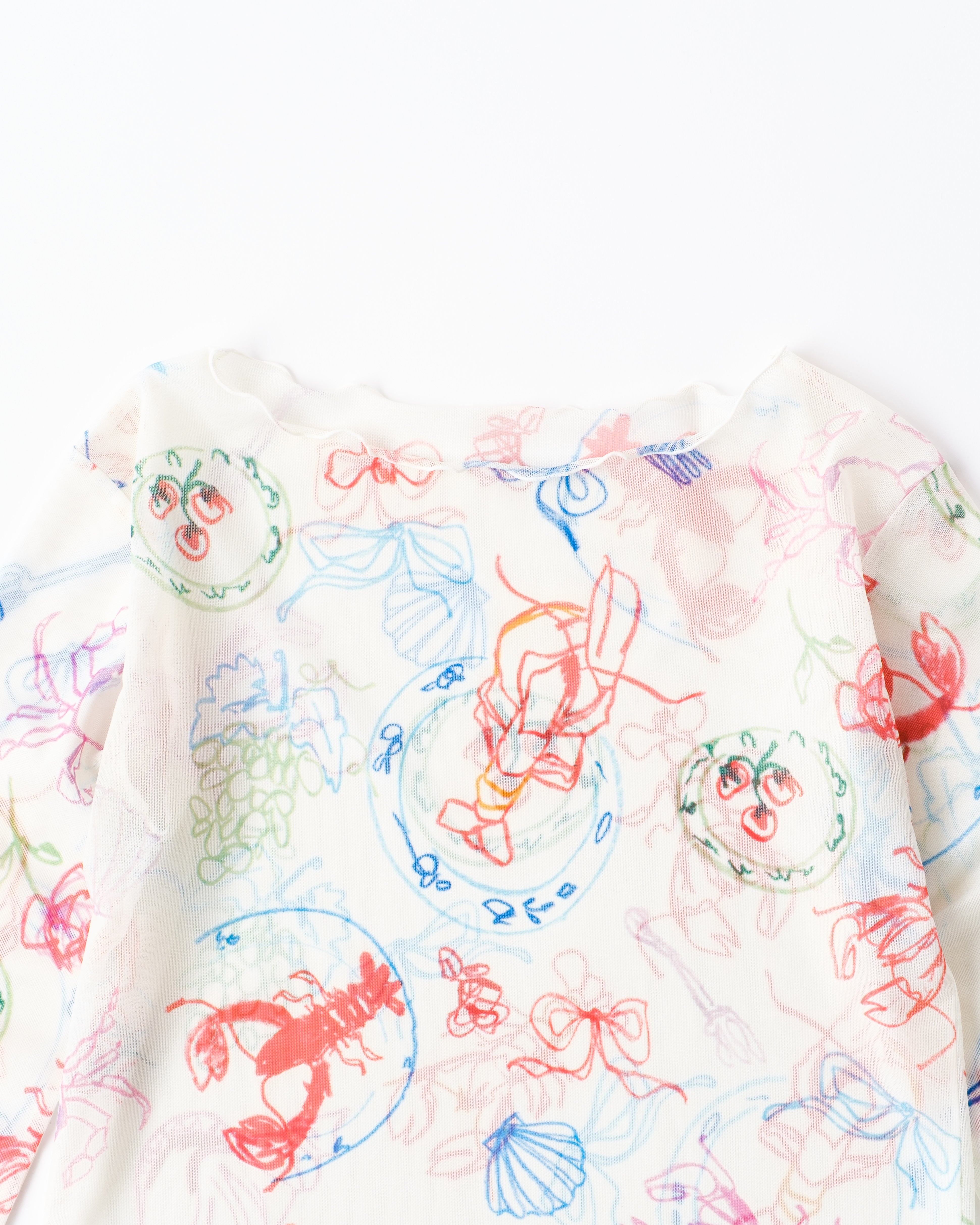 Sea Paradise see-through tops (round neck)