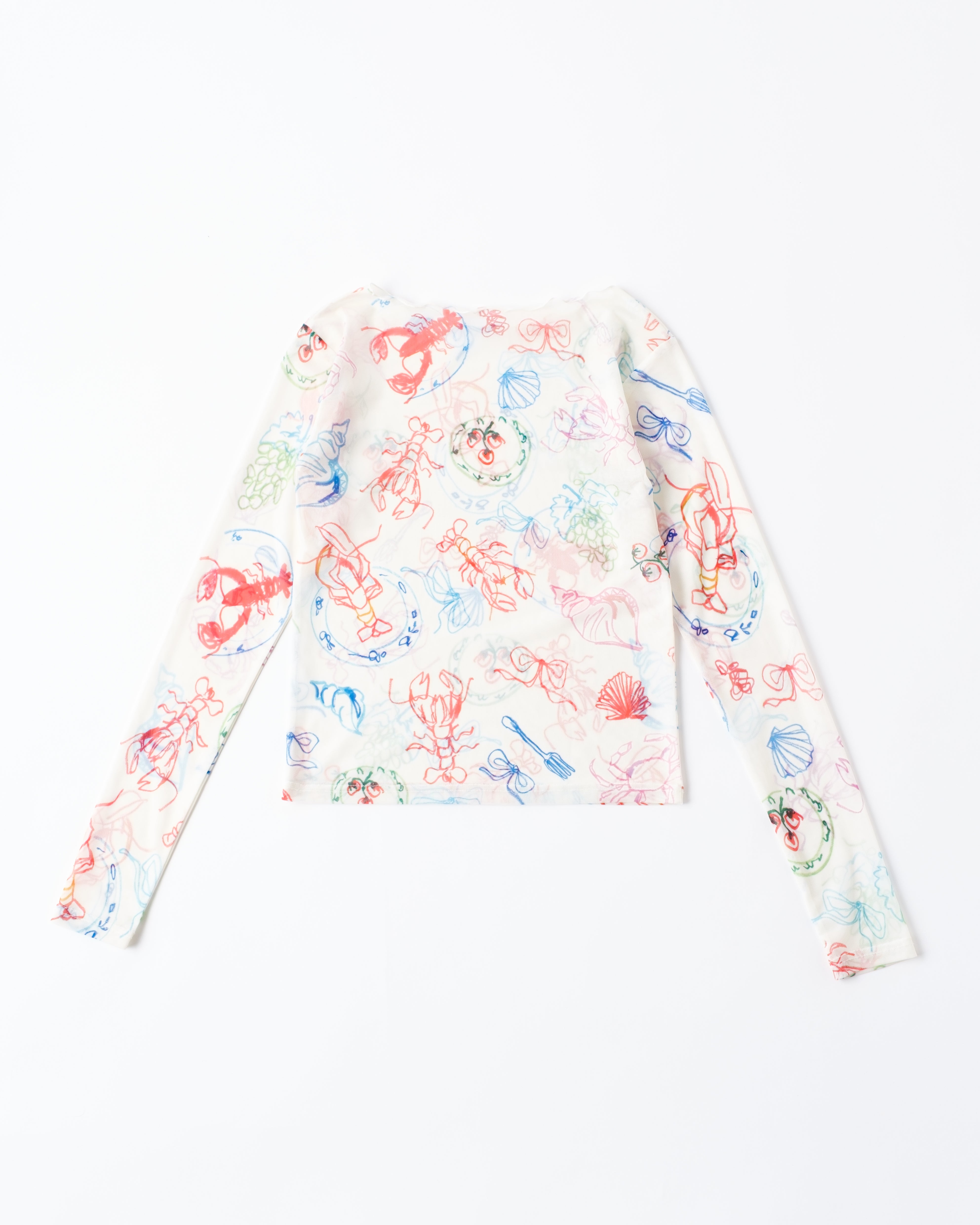 トップス POPPY SEA PARADISE SEE-THROUGH TOPS Sea Paradise see-through tops (high neck)