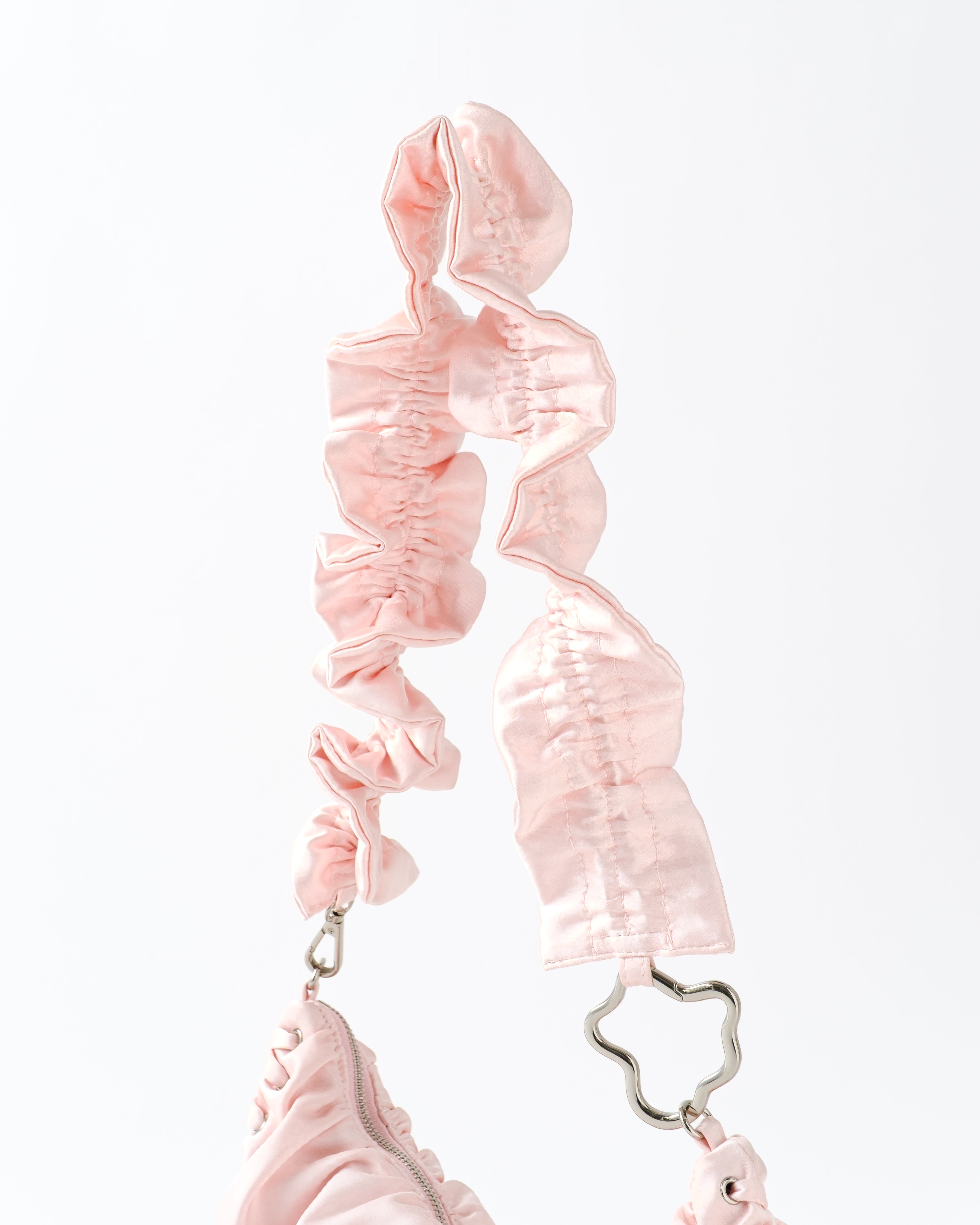 Half-moon gathered bag (pink)