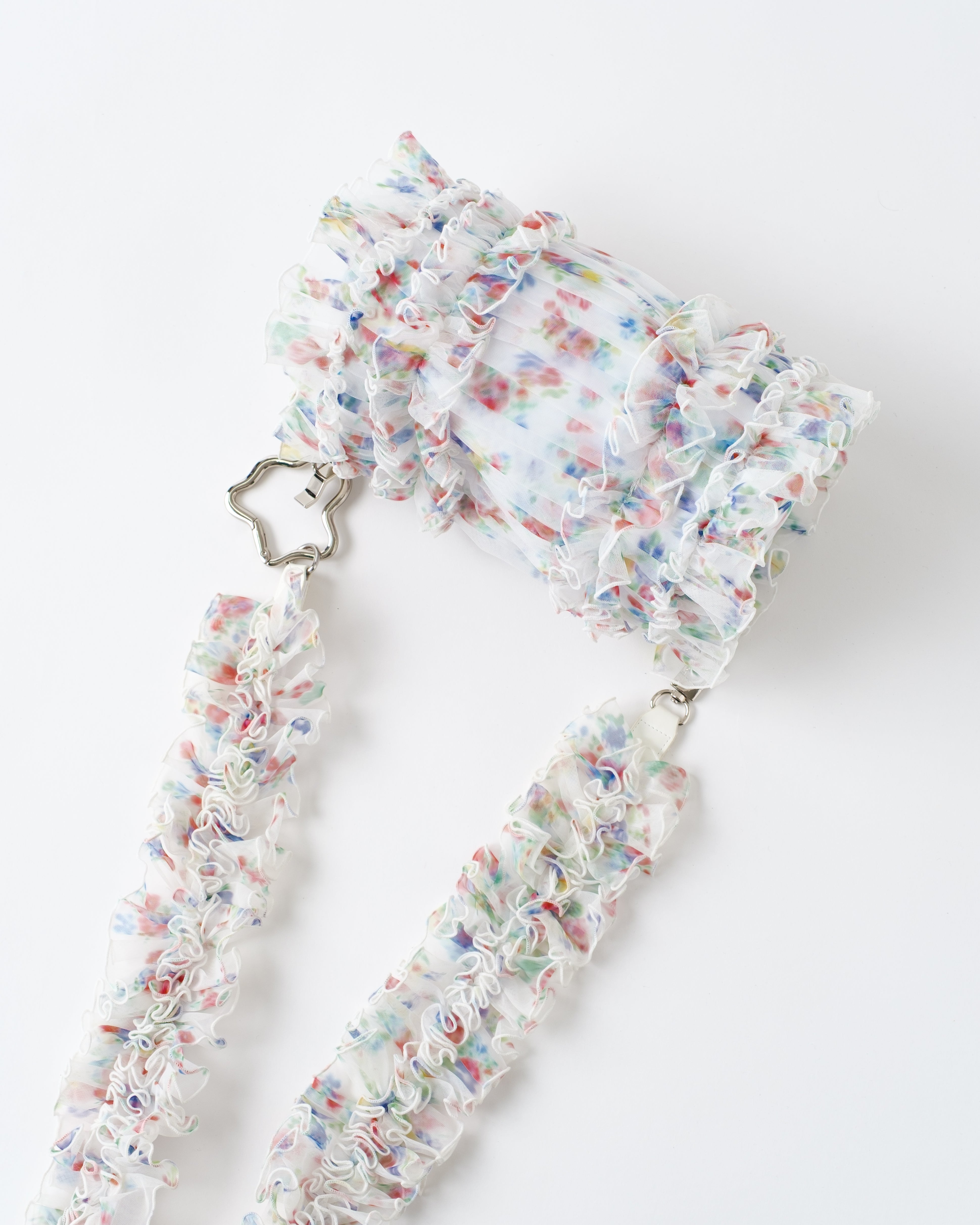 Tulle frill bag (floral pattern)