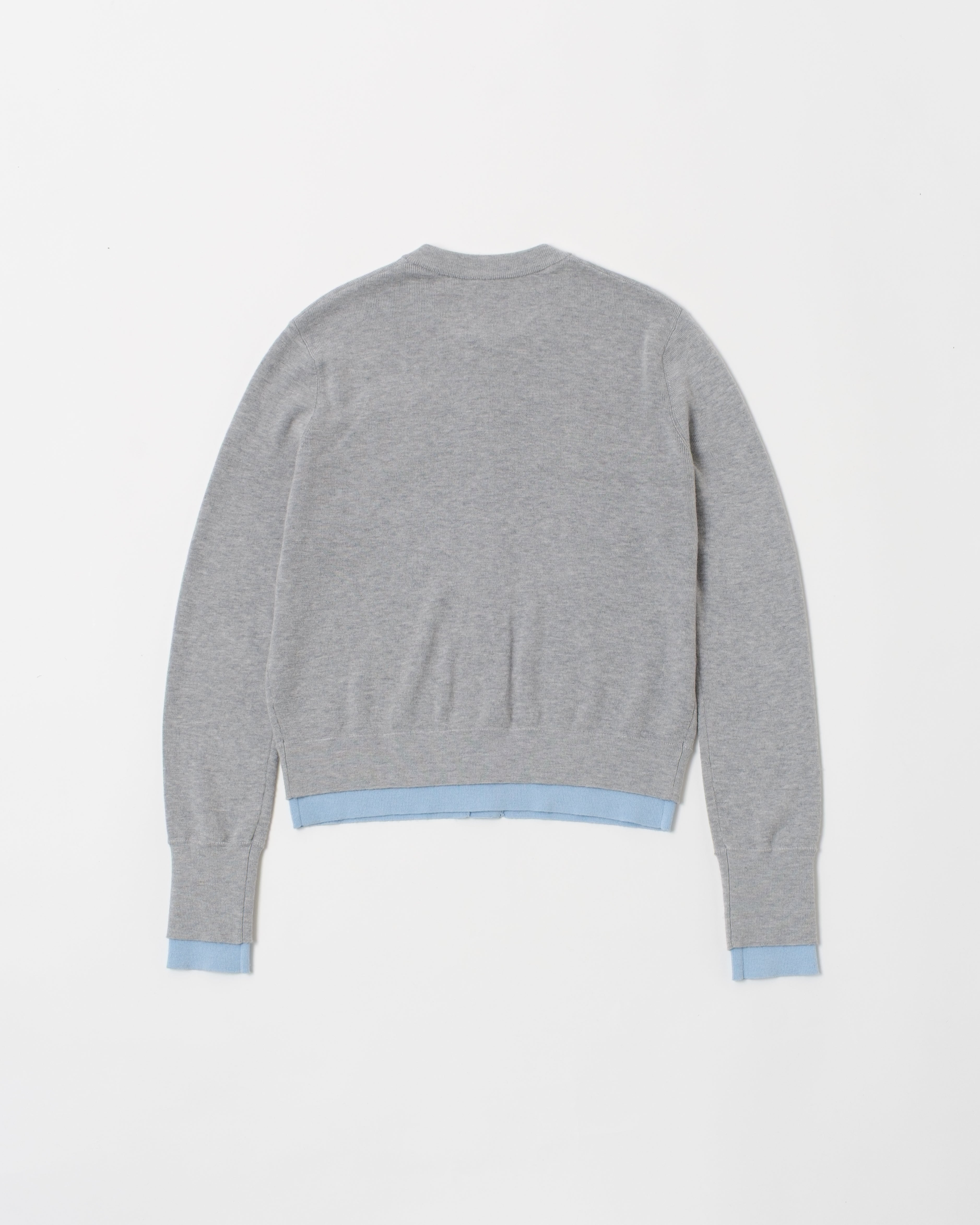 Layered design heart cardigan