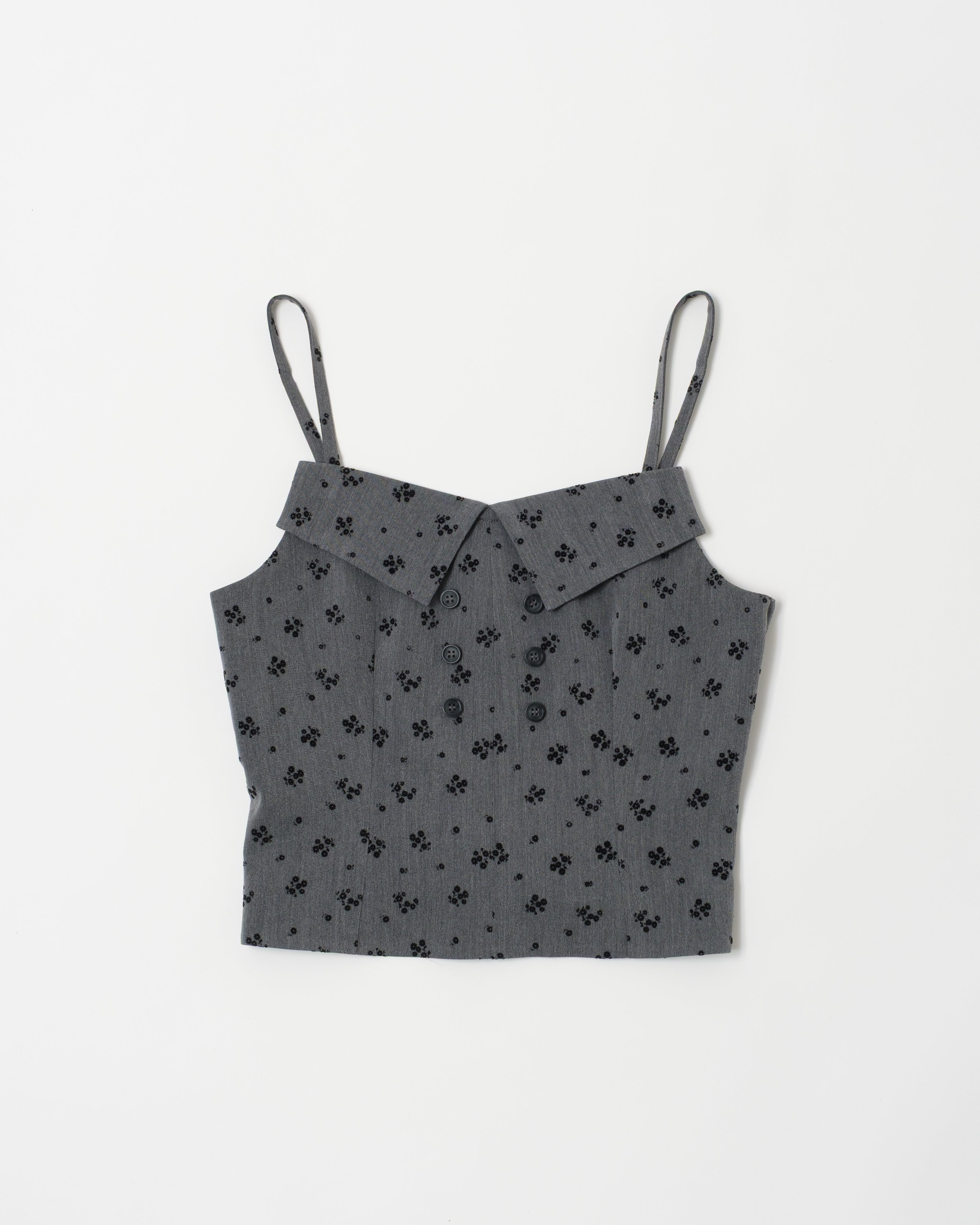 Flower flocky bustier