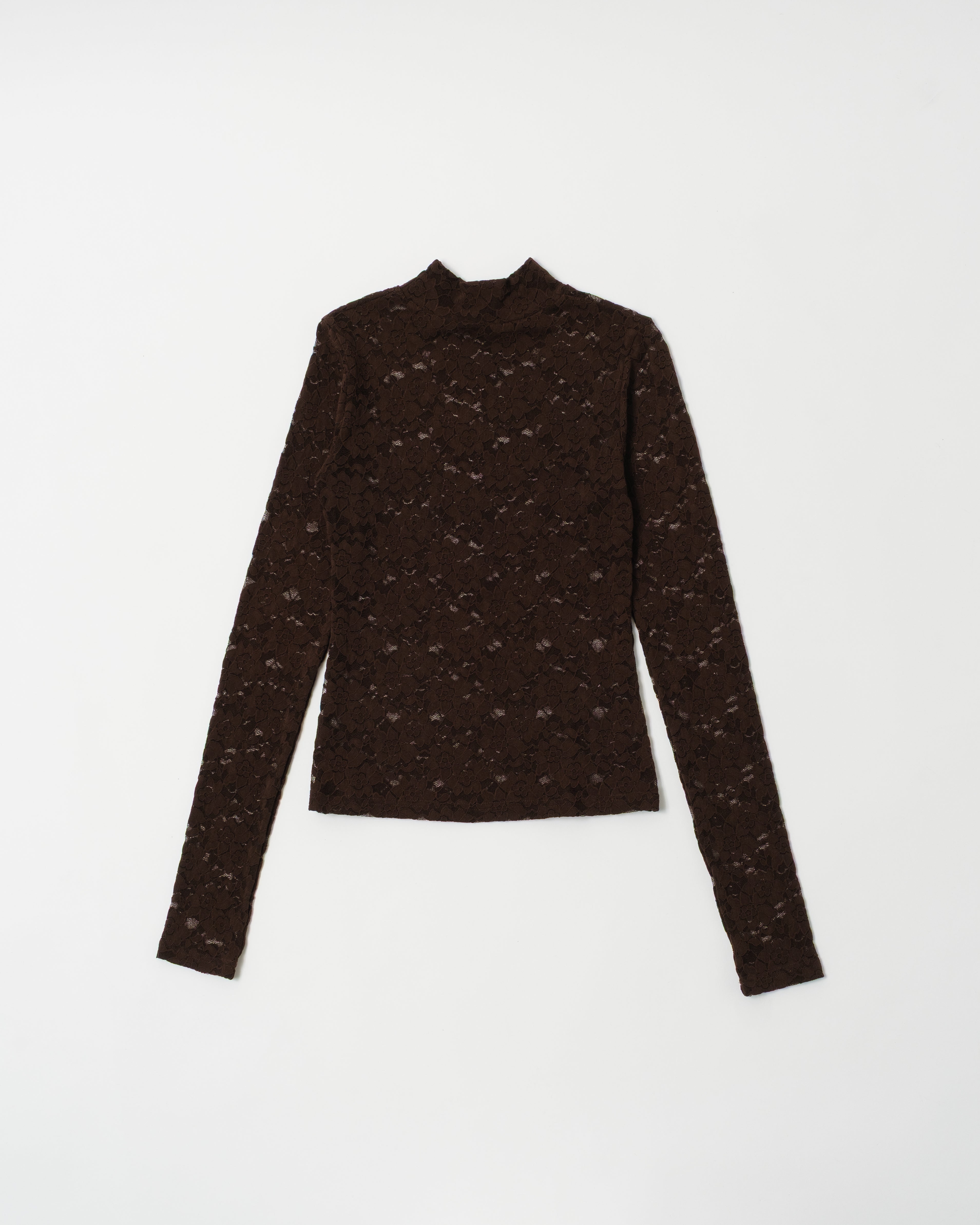 Brown lace tops (high neck)