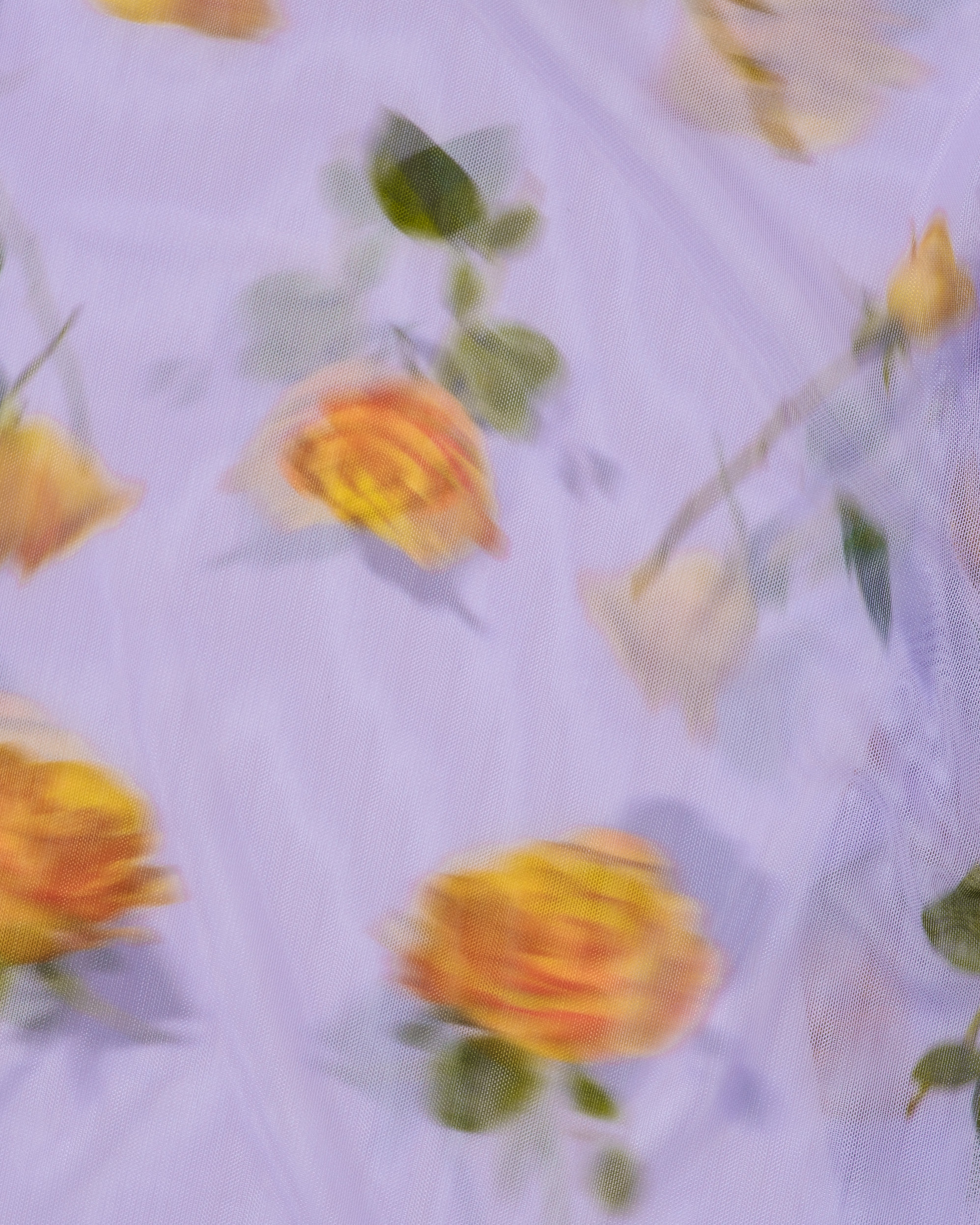 Orange rose & lavender see-through tops (high neck)