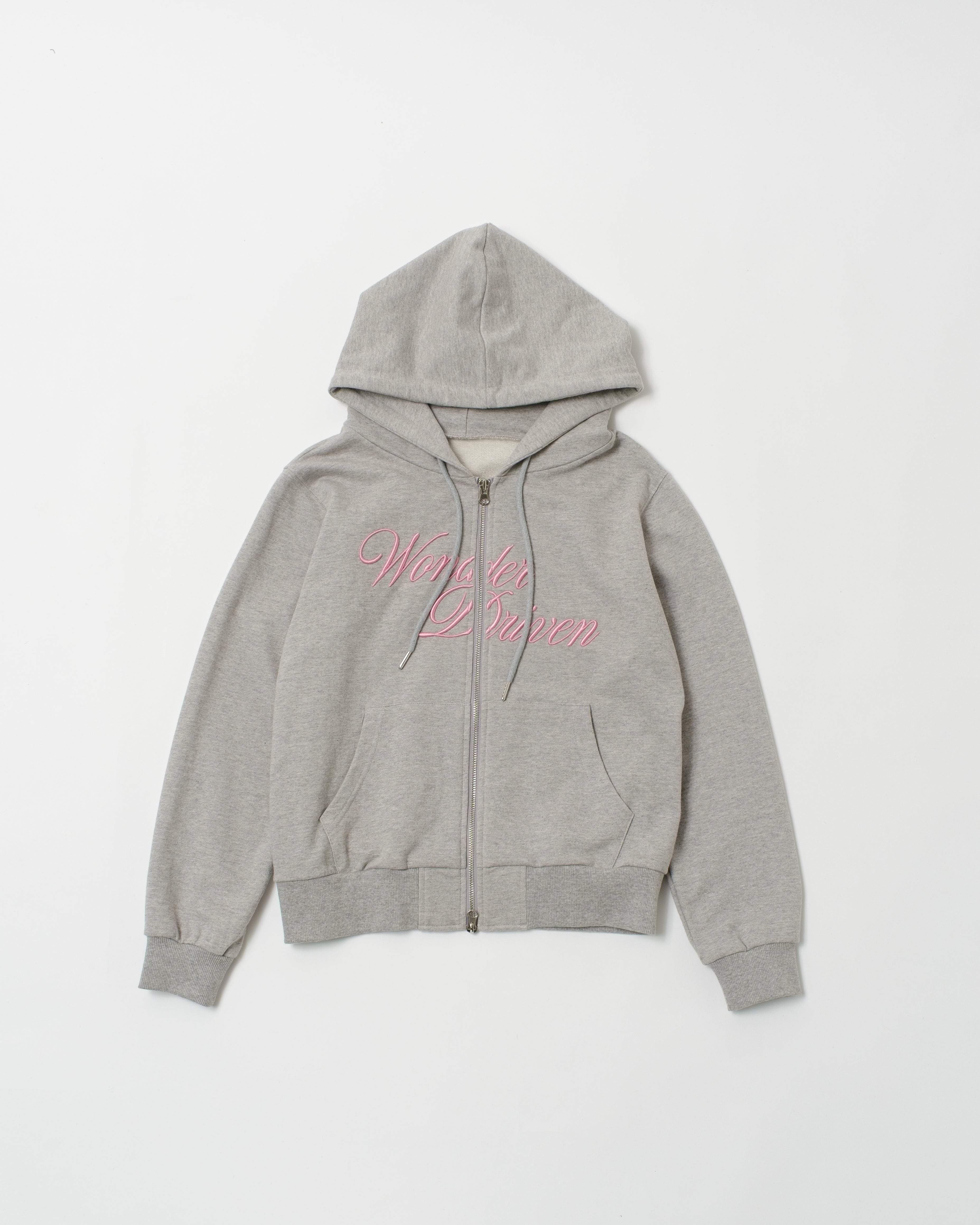 パーカー poppy LACE UP CURVE HOODIE FLOWER Embroidery hoodie