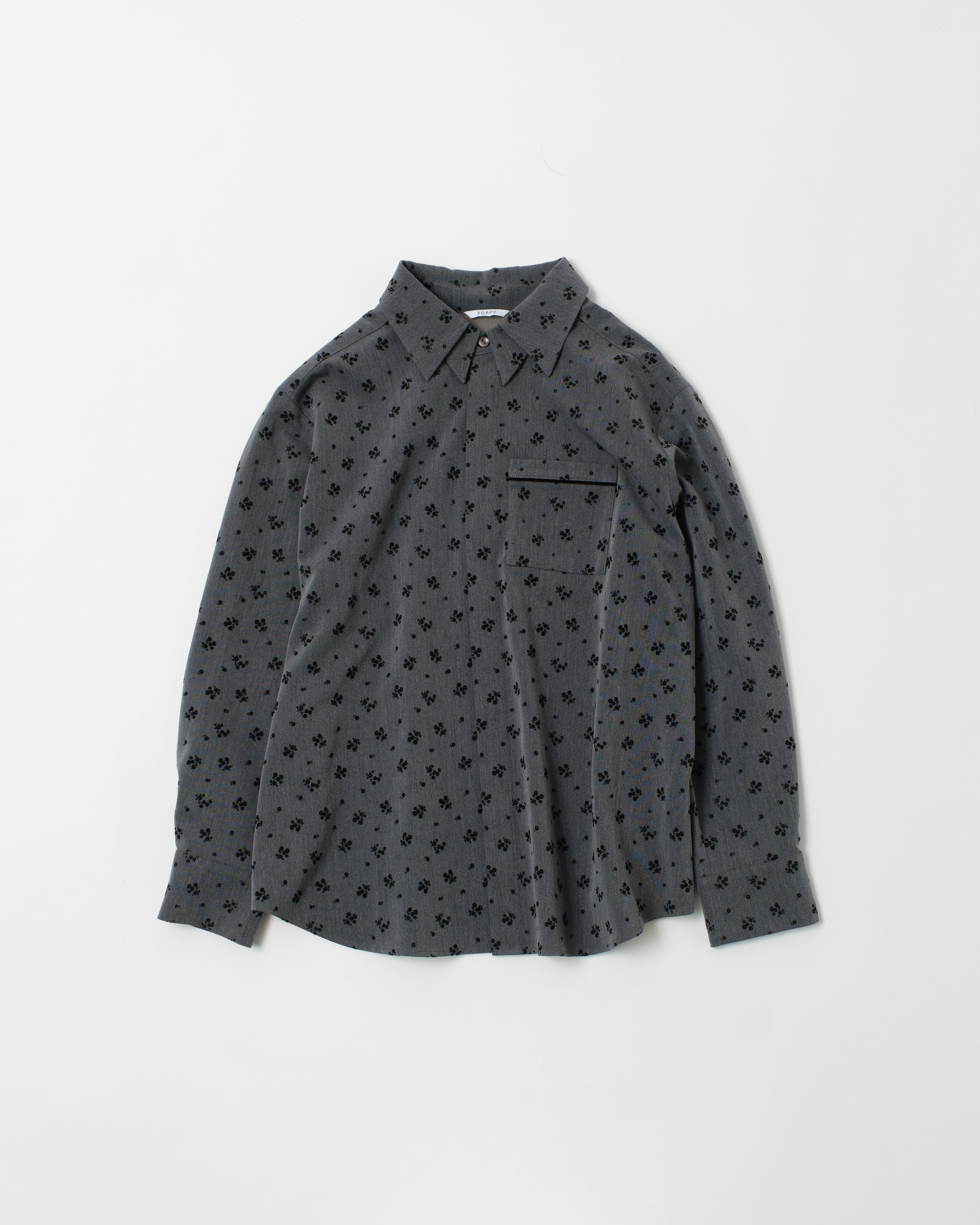 Double color flocky shirt
