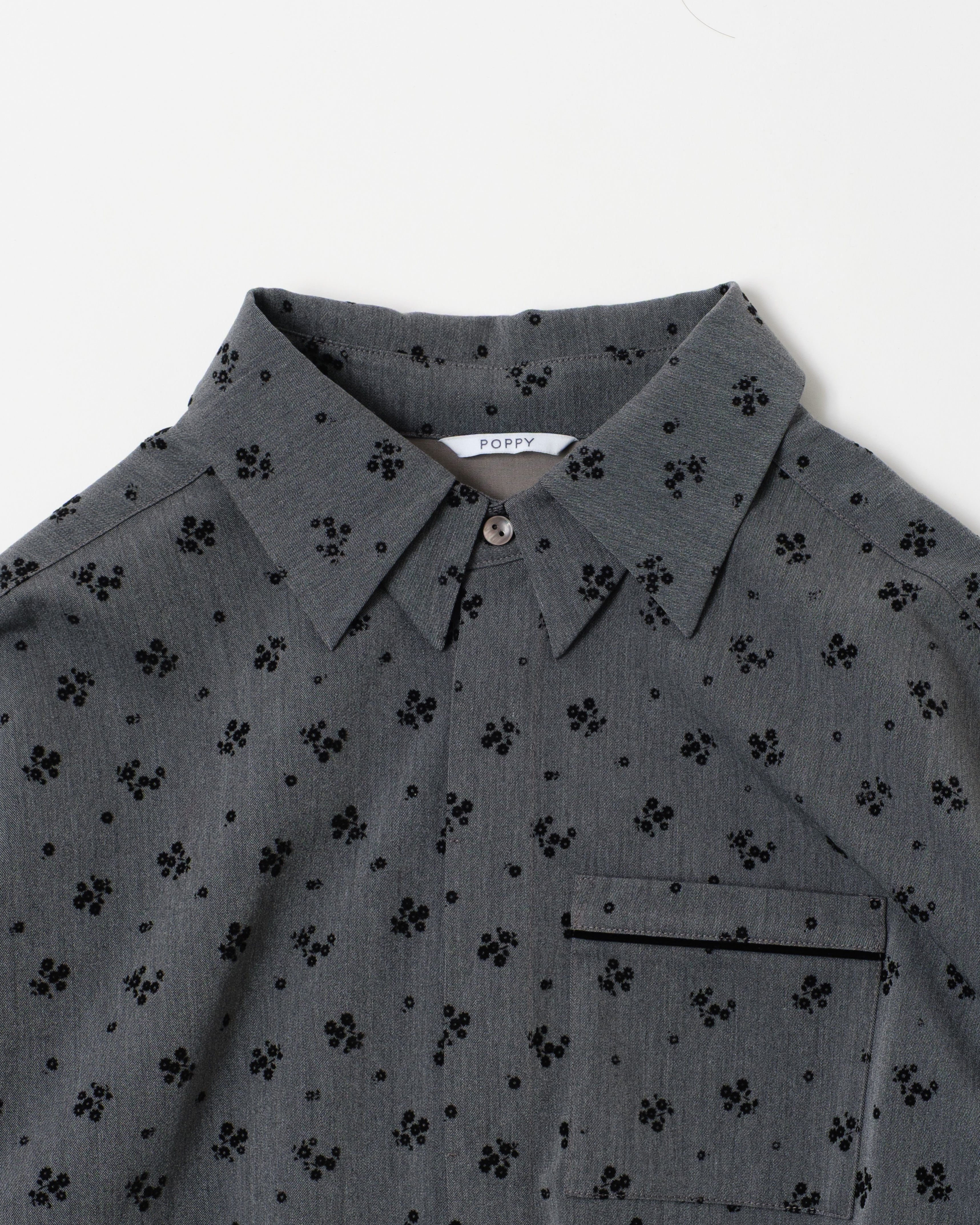 Double color flocky shirt