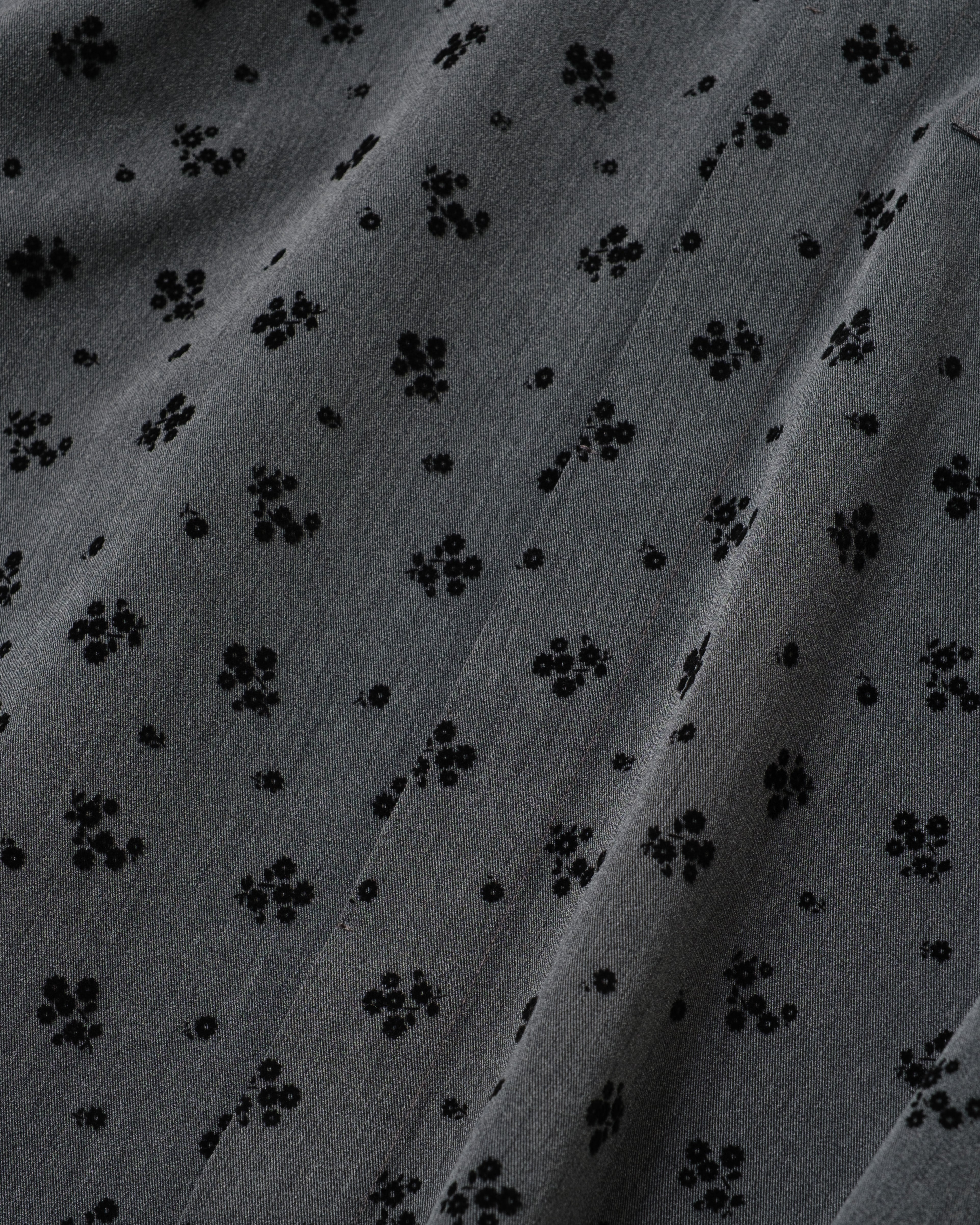 Double color flocky shirt