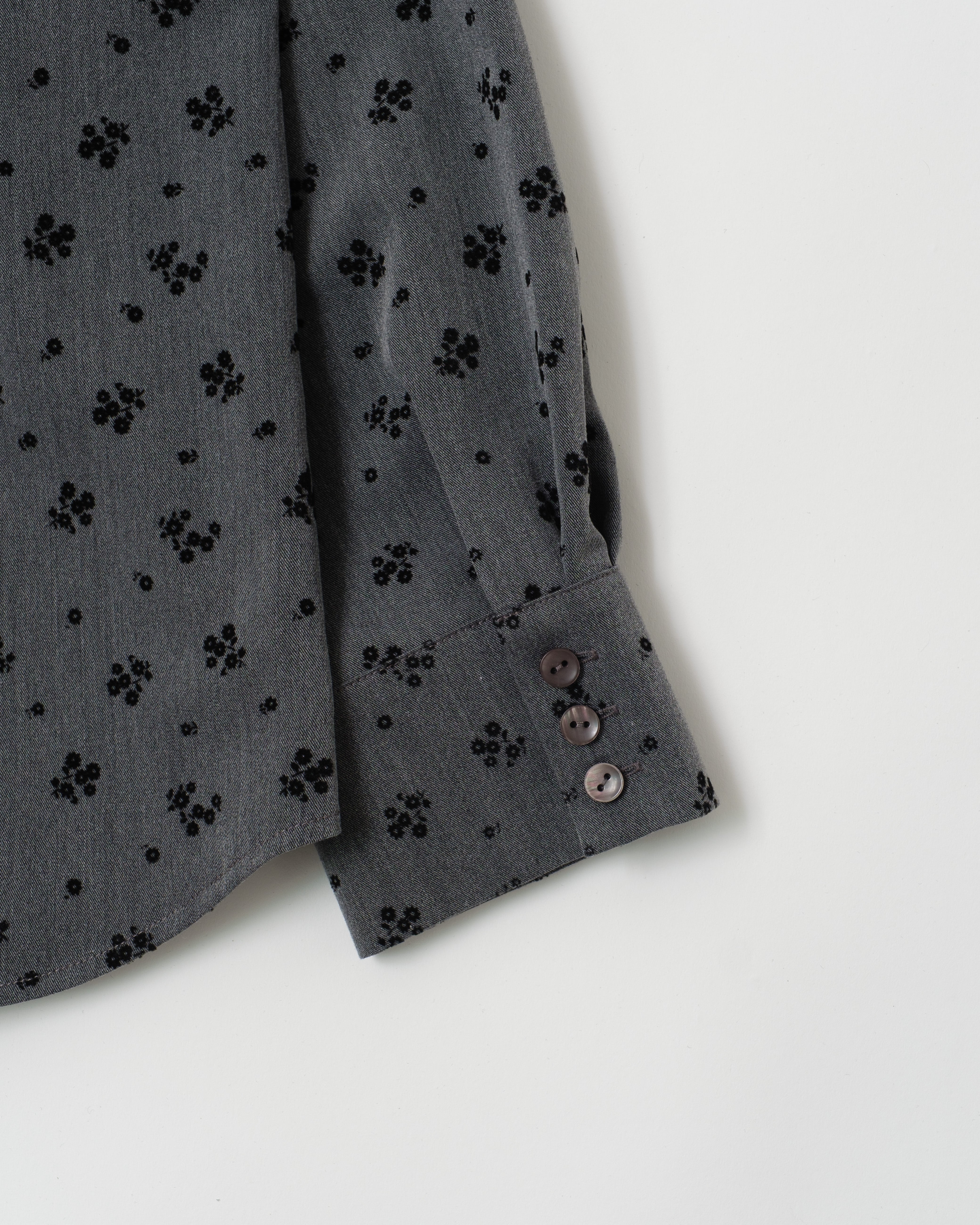 Double color flocky shirt