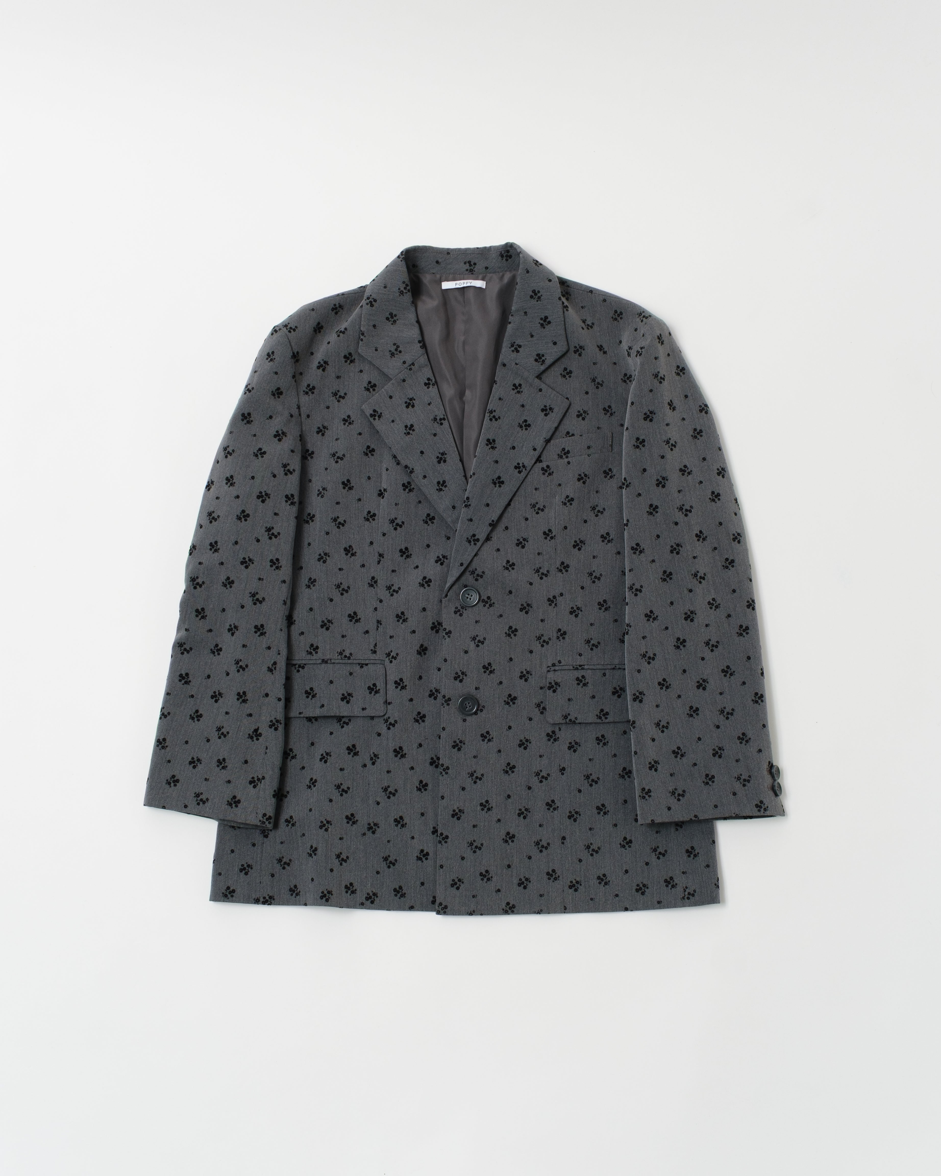 Flower flocky tailored jacket