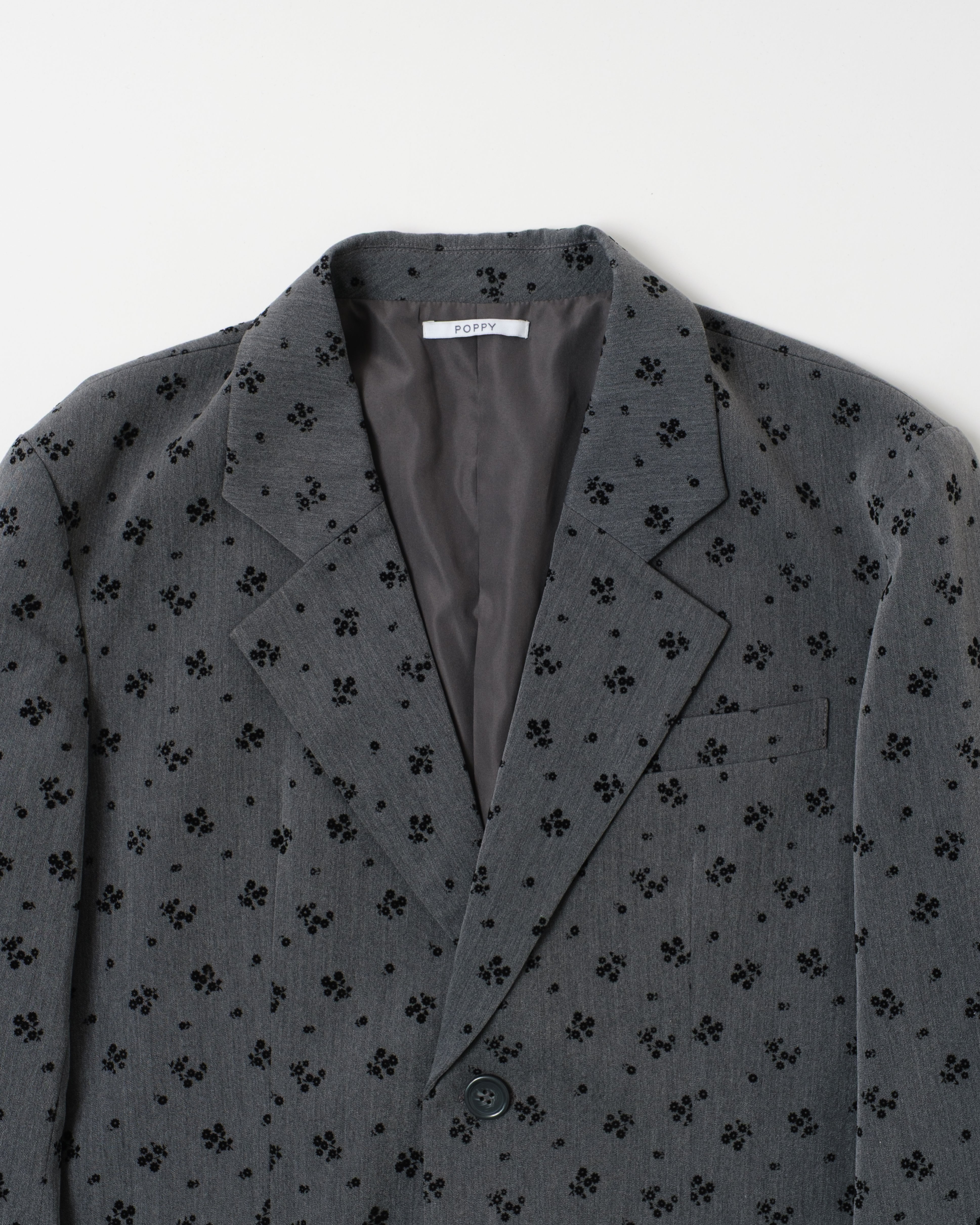 Flower flocky tailored jacket