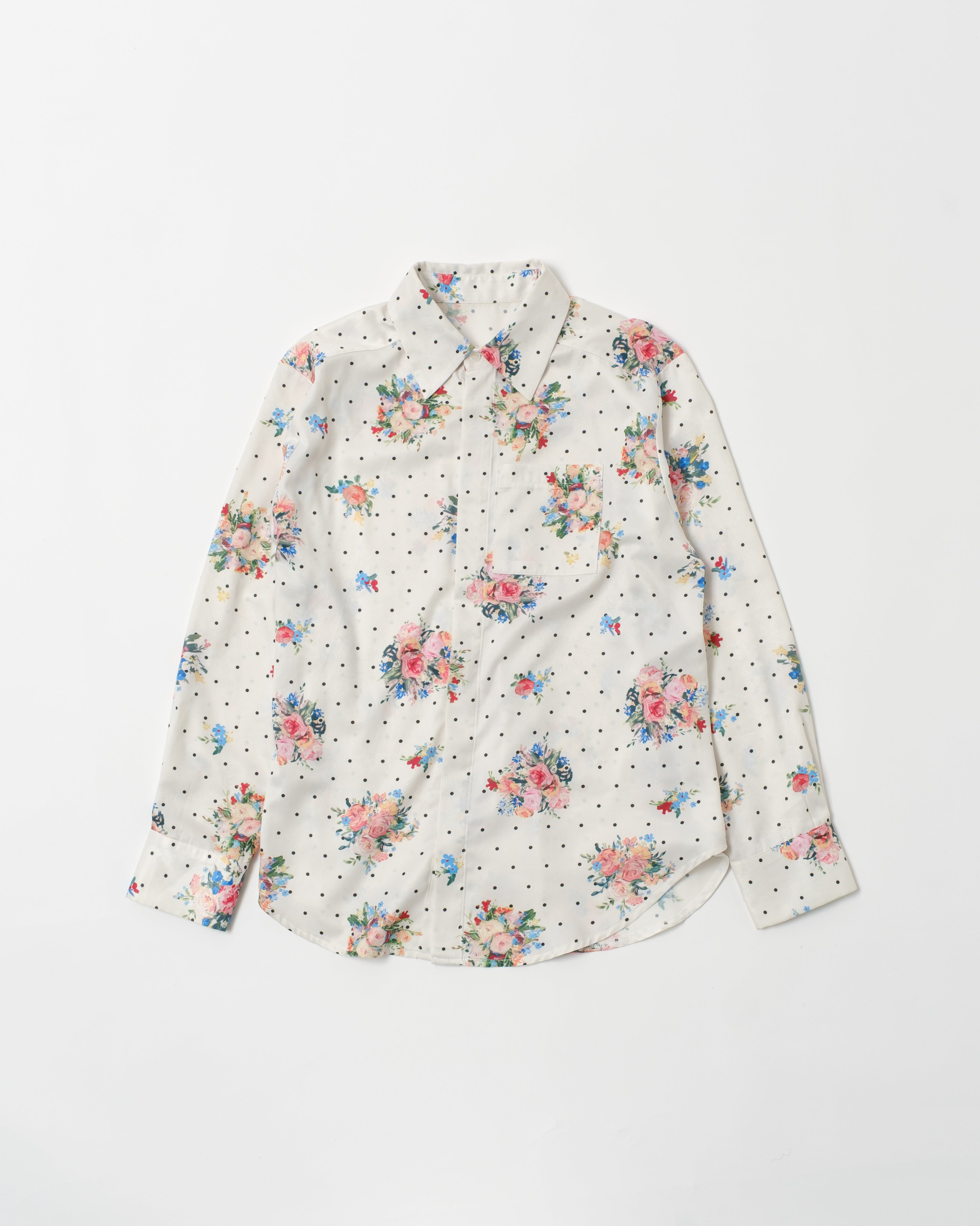 POPPY DOT FLOWER SHIRT 花柄　ドットフラワーシャツ Dot flower shirt