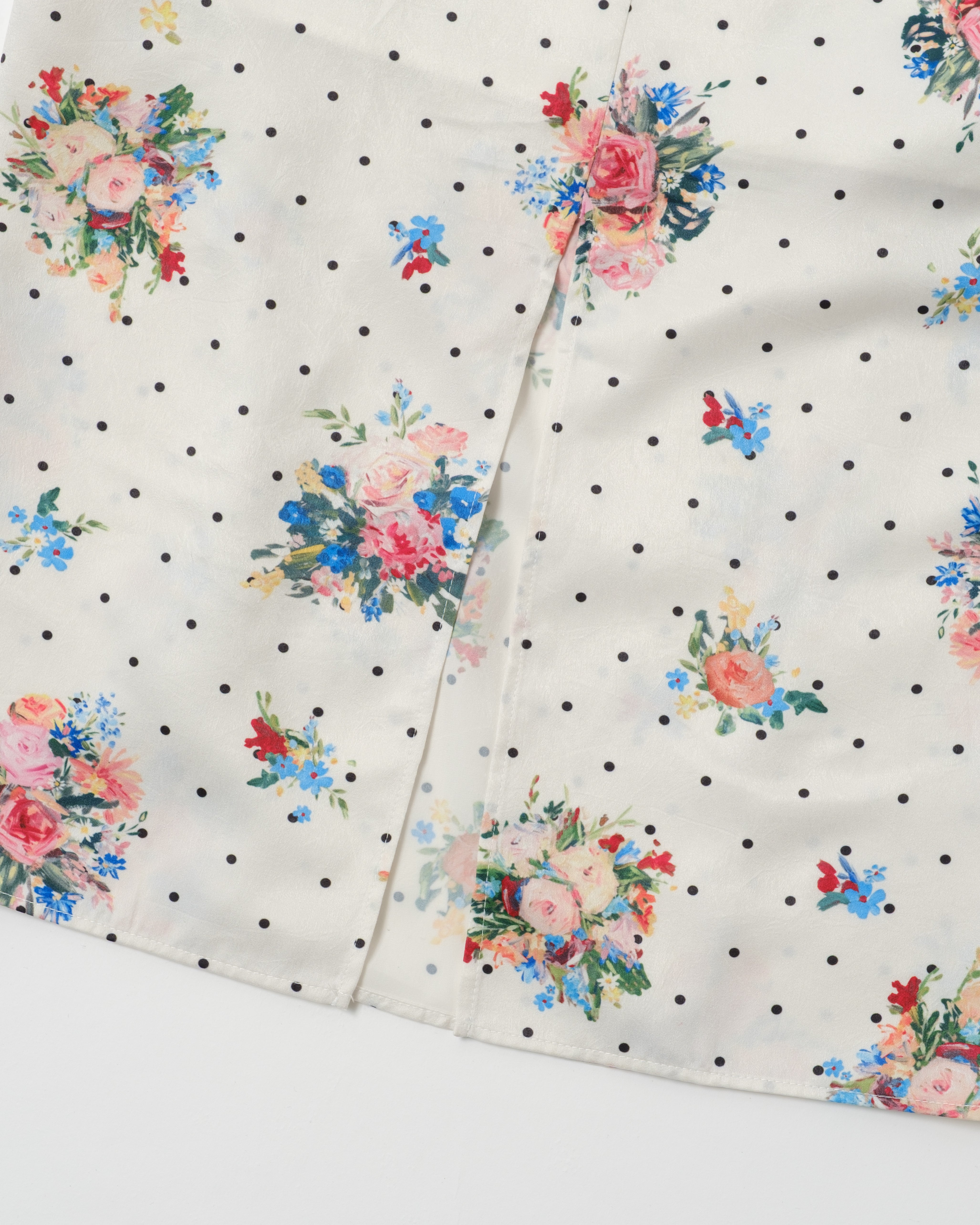 Satin I-line skirt