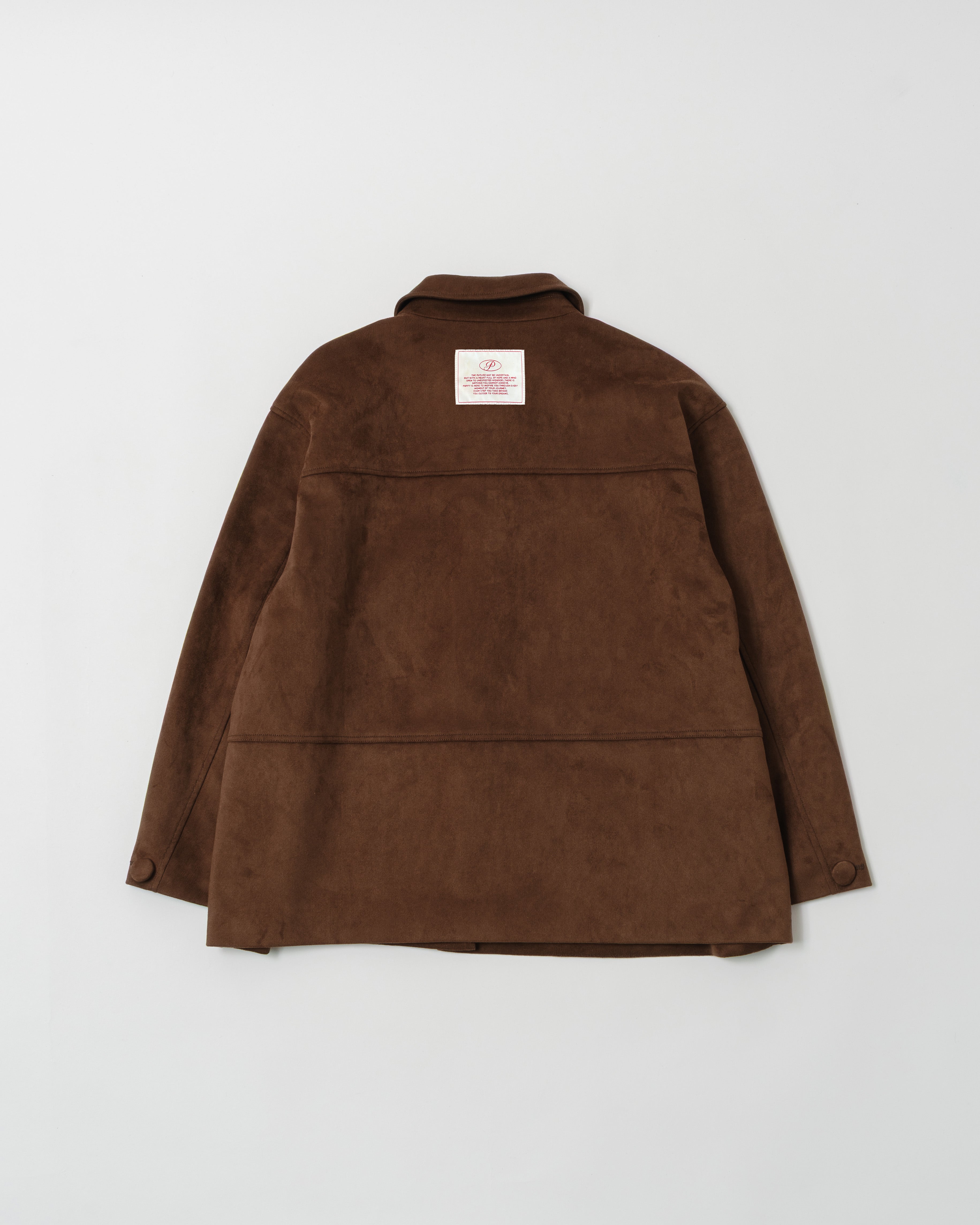 Suede-like cocoon jacket