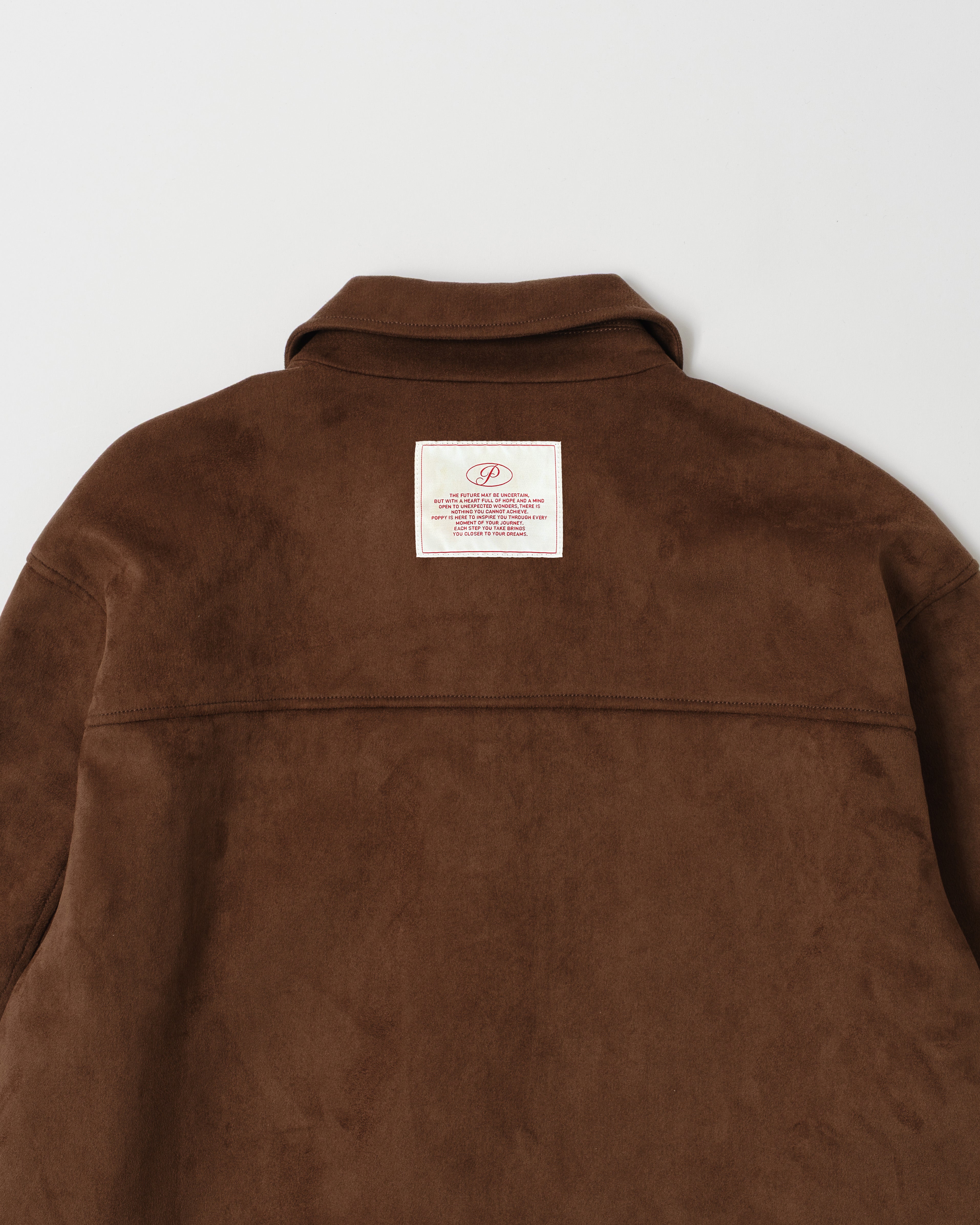 Suede-like cocoon jacket