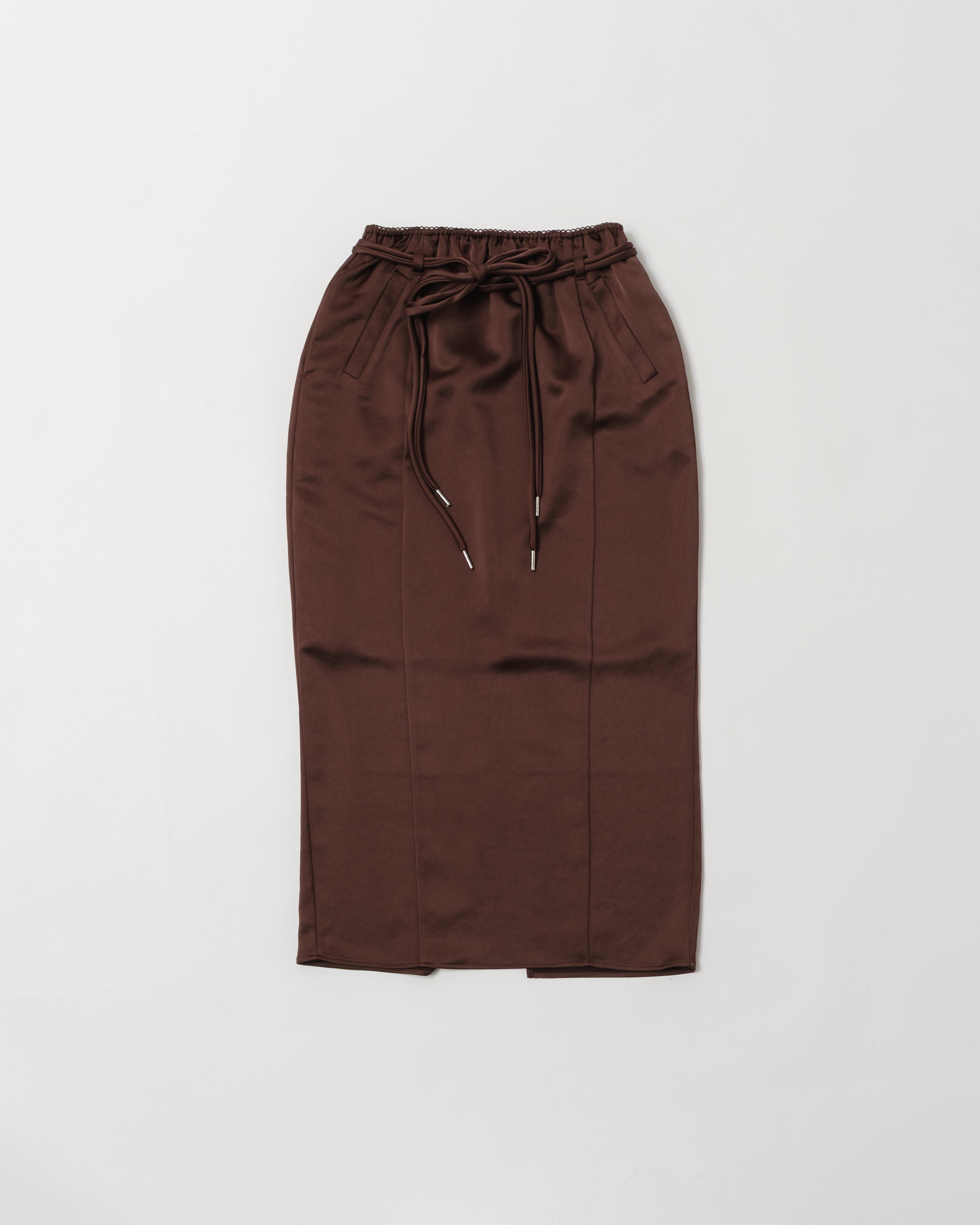 poppy SATIN I-LINE SKIRT スカート　あさぎーにょ Satin I-line skirt