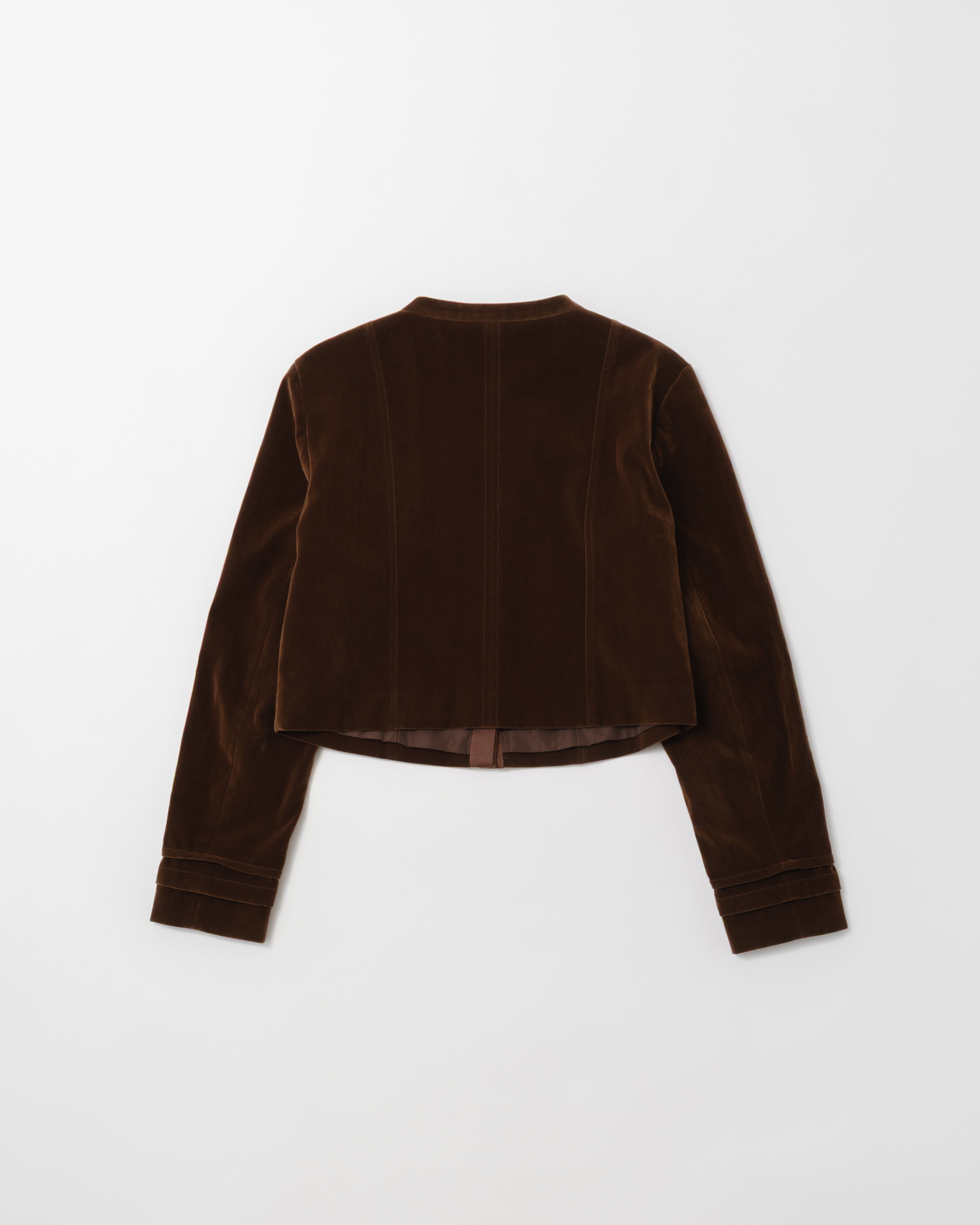 Heart button velvet jacket