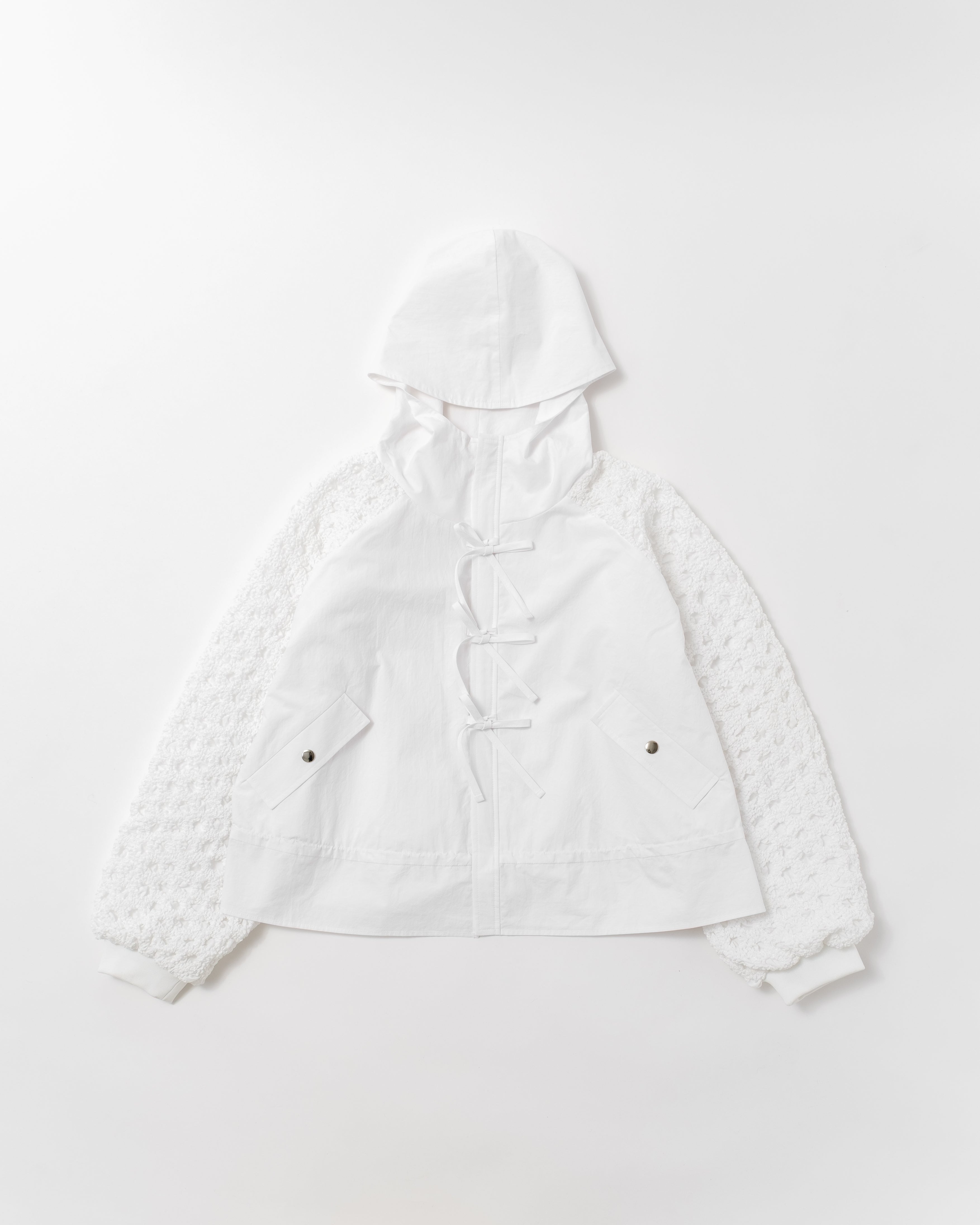 あさぎーにょPOPPY 店舗限定　High neck ribbon hoodie Ribbon high neck hoodie