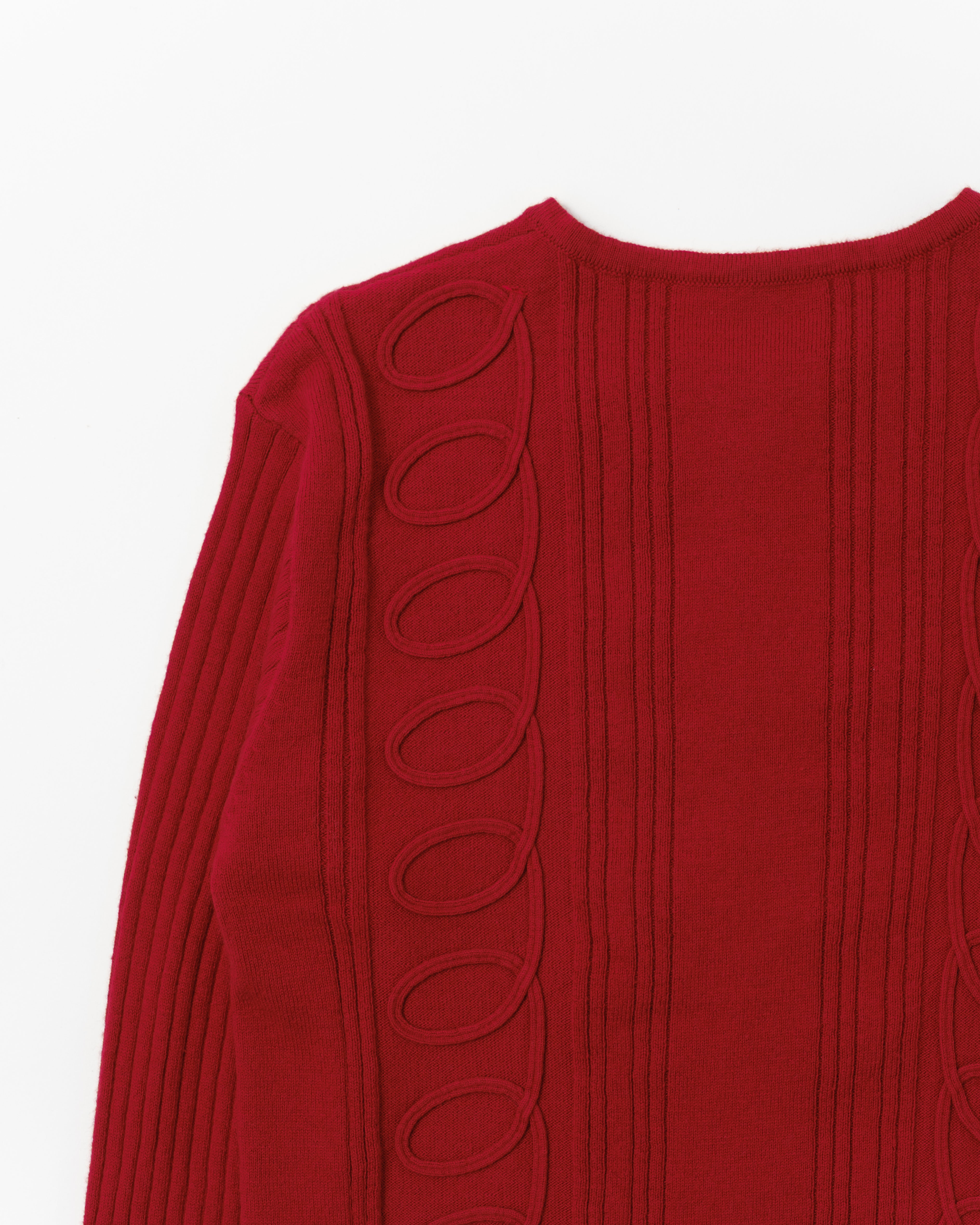 Kurukuru ribbon rib knit cardigan