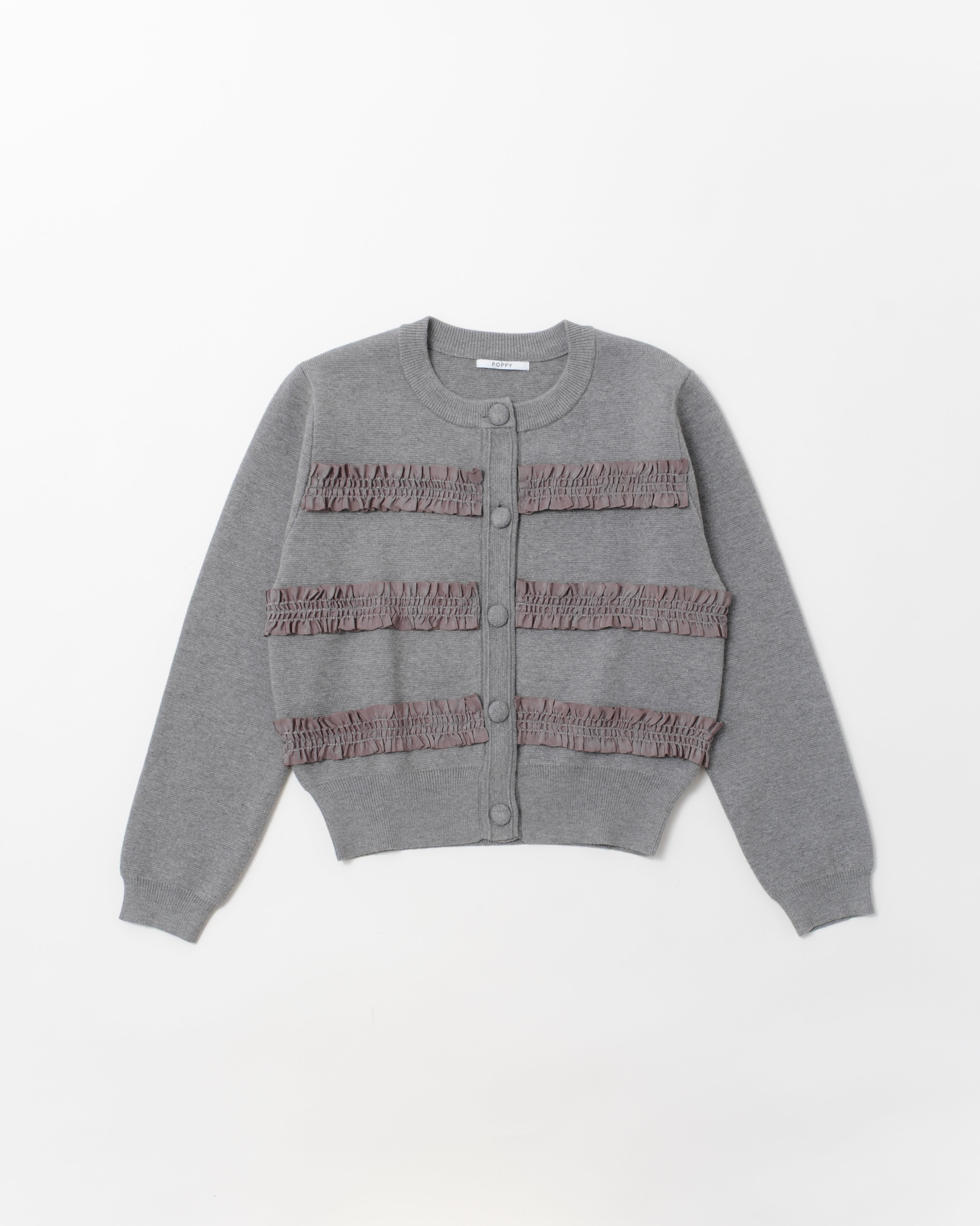 Grosgrain ribbon border cardigan