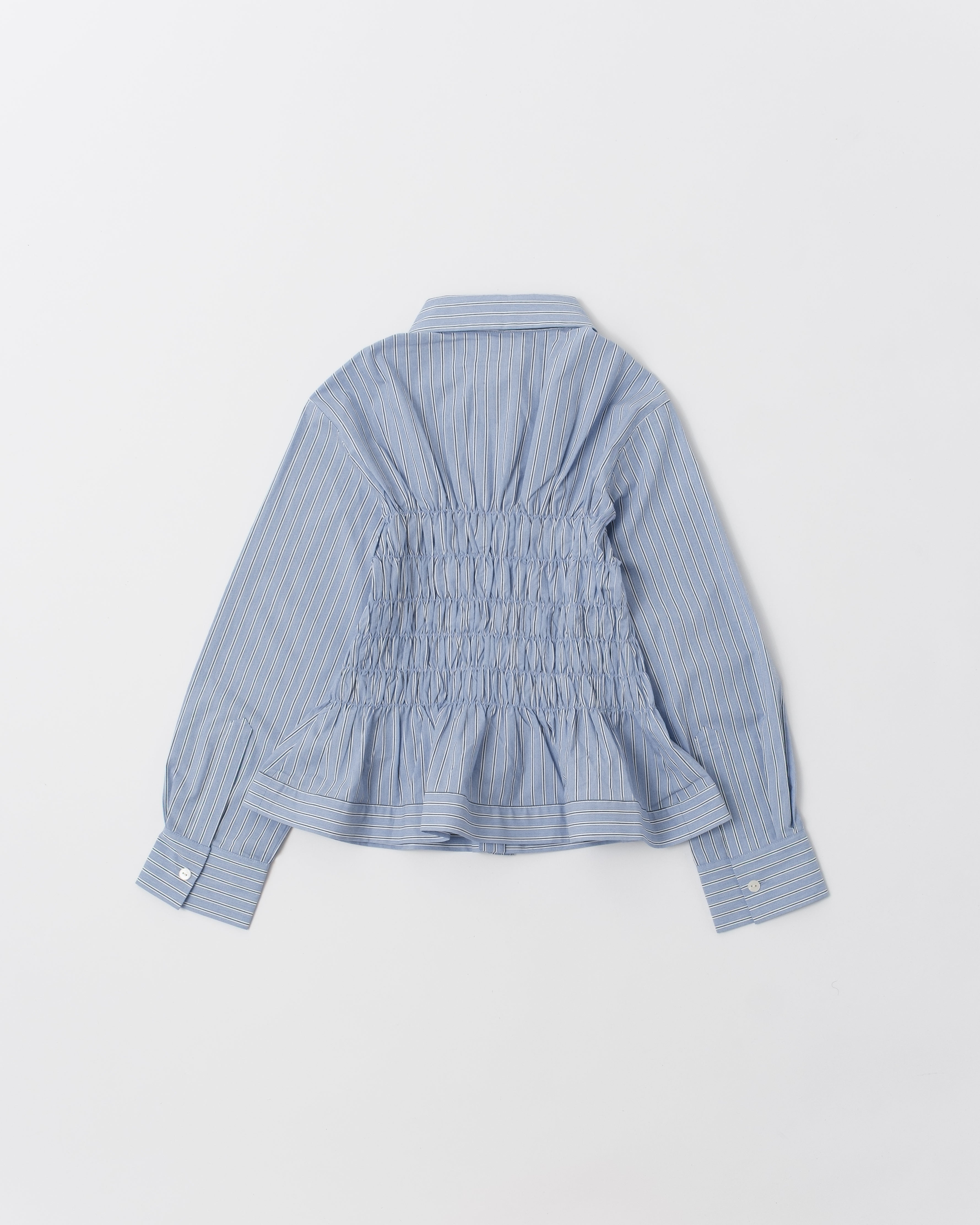 Heart motif shirring shirt