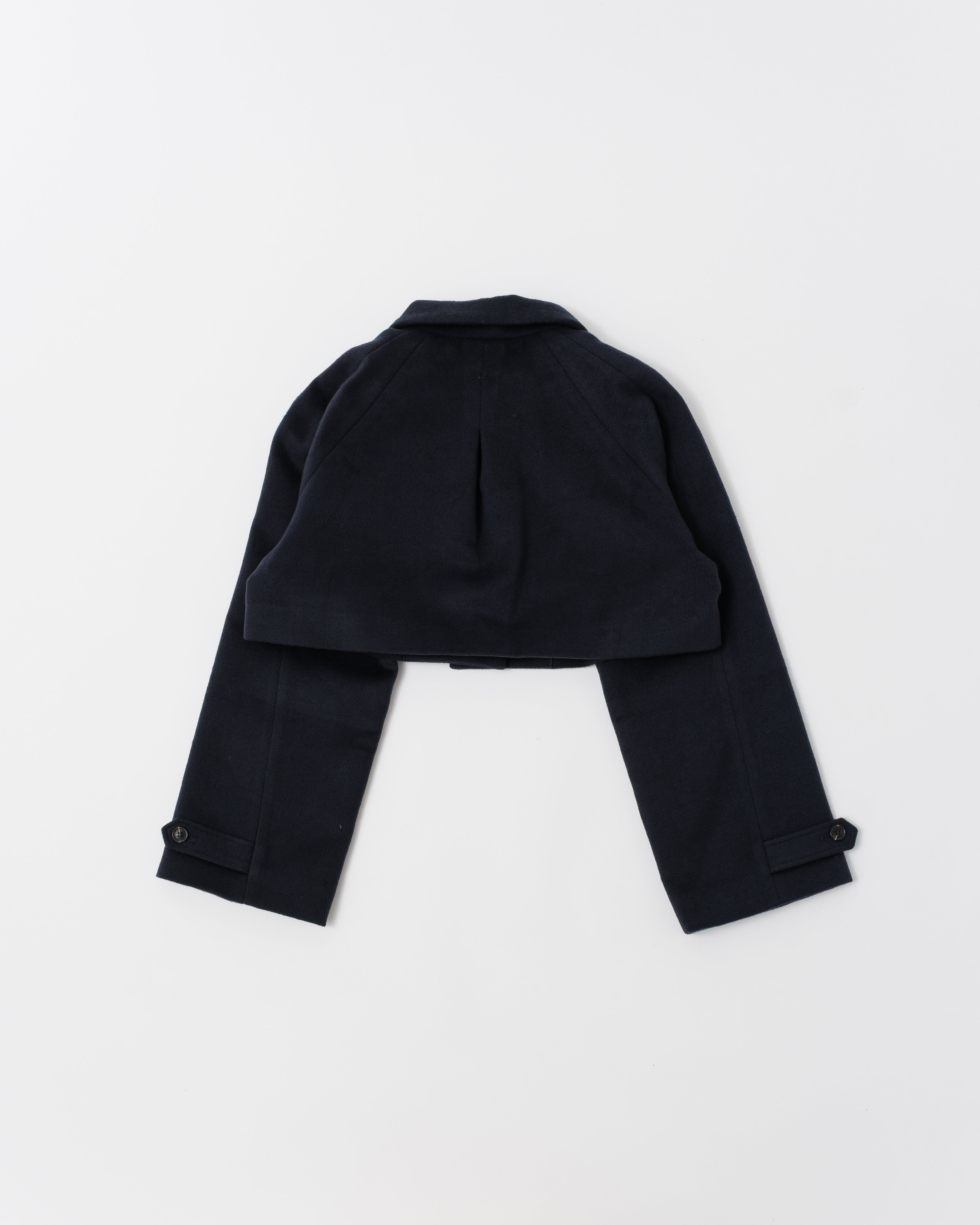 Cropped melton jacket