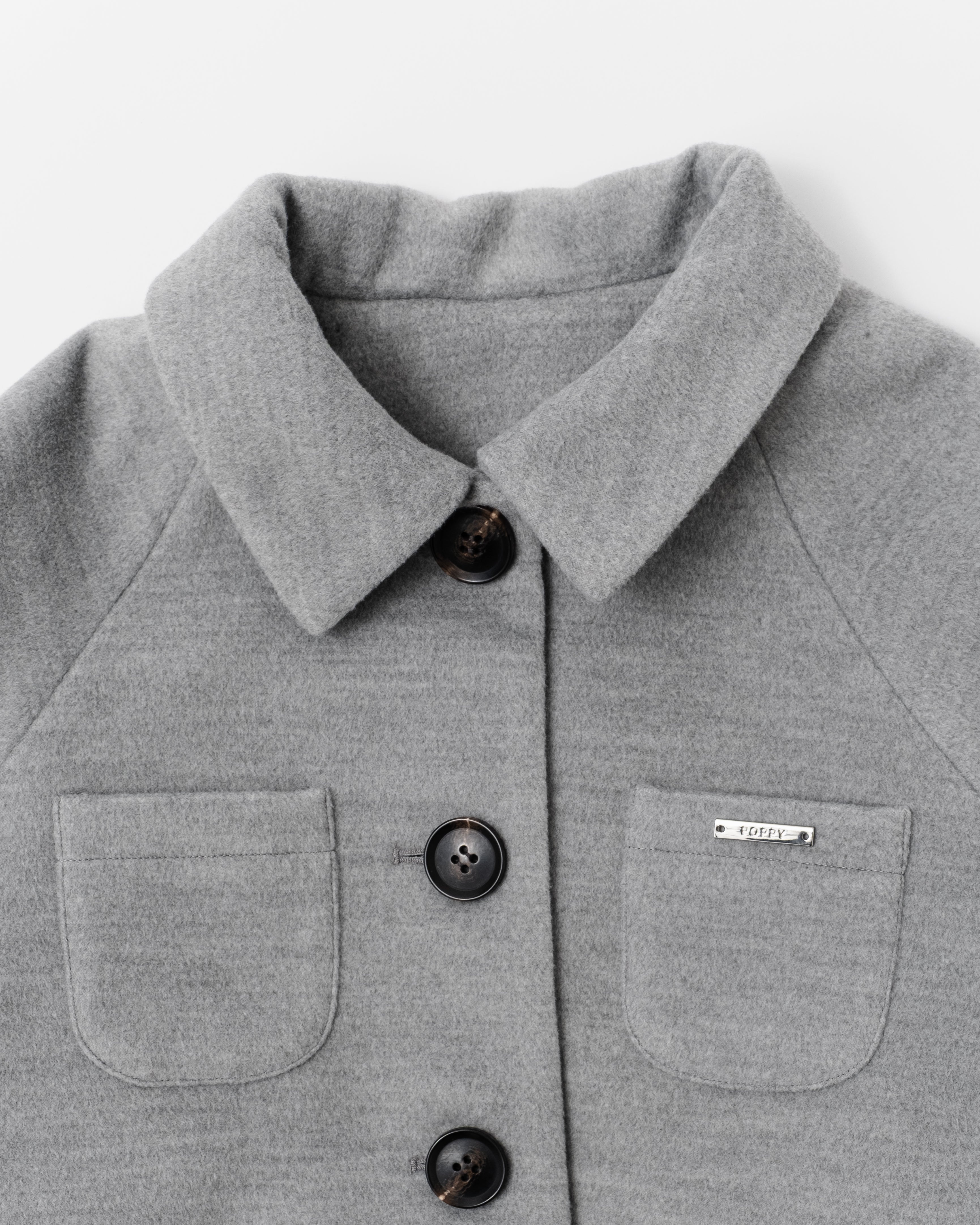 Cropped melton jacket