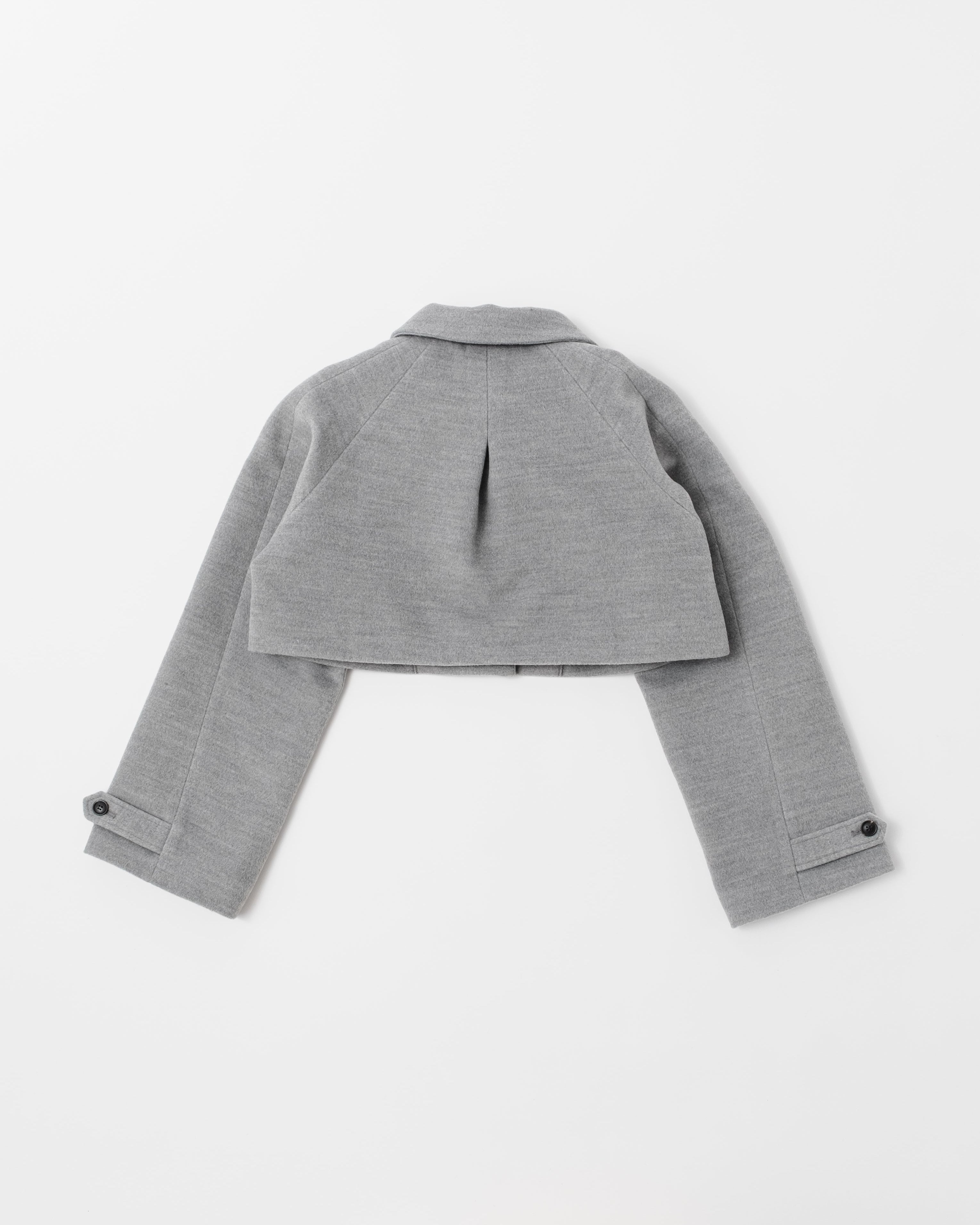 Cropped melton jacket