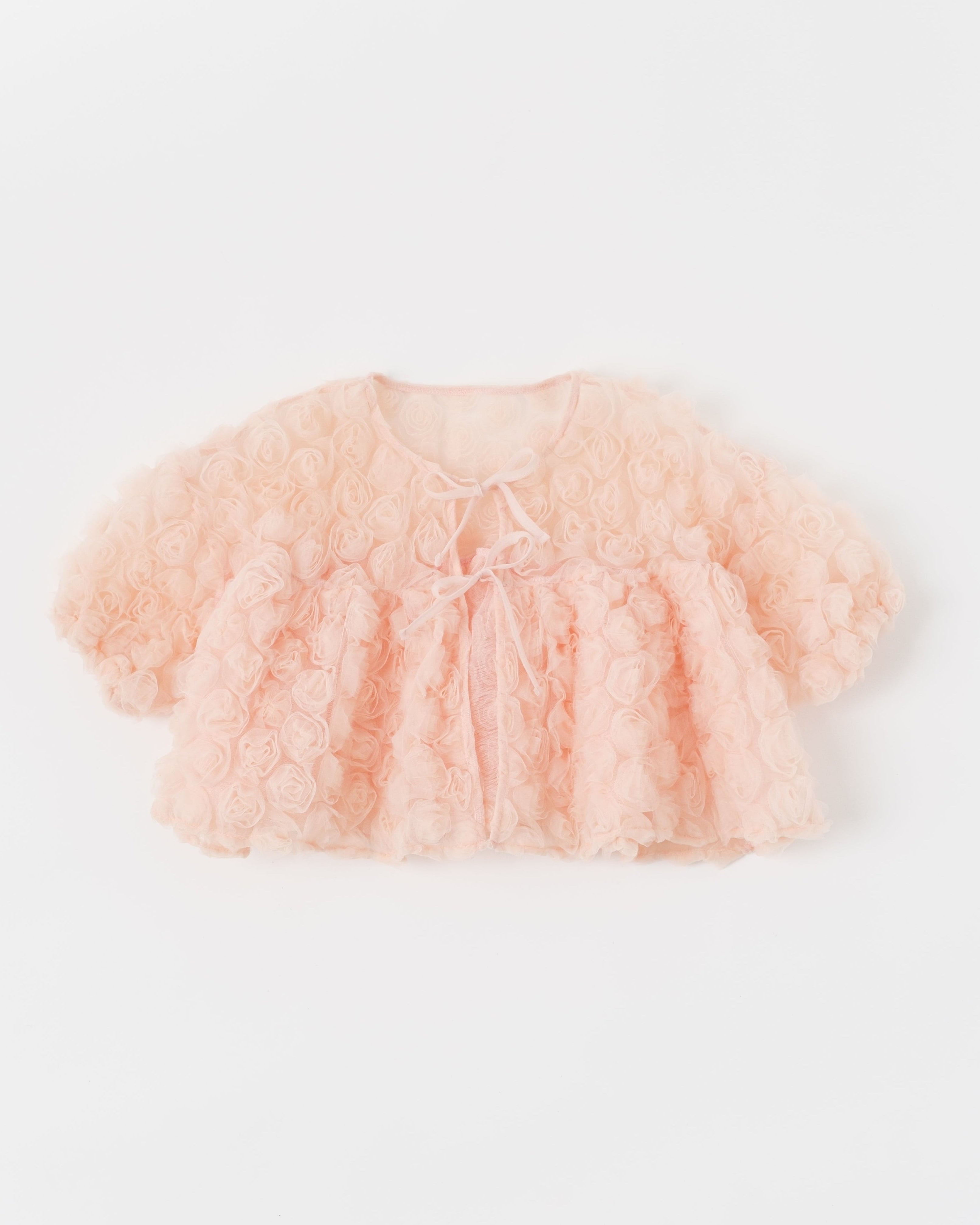 flower balloon tulle bolero (pink)