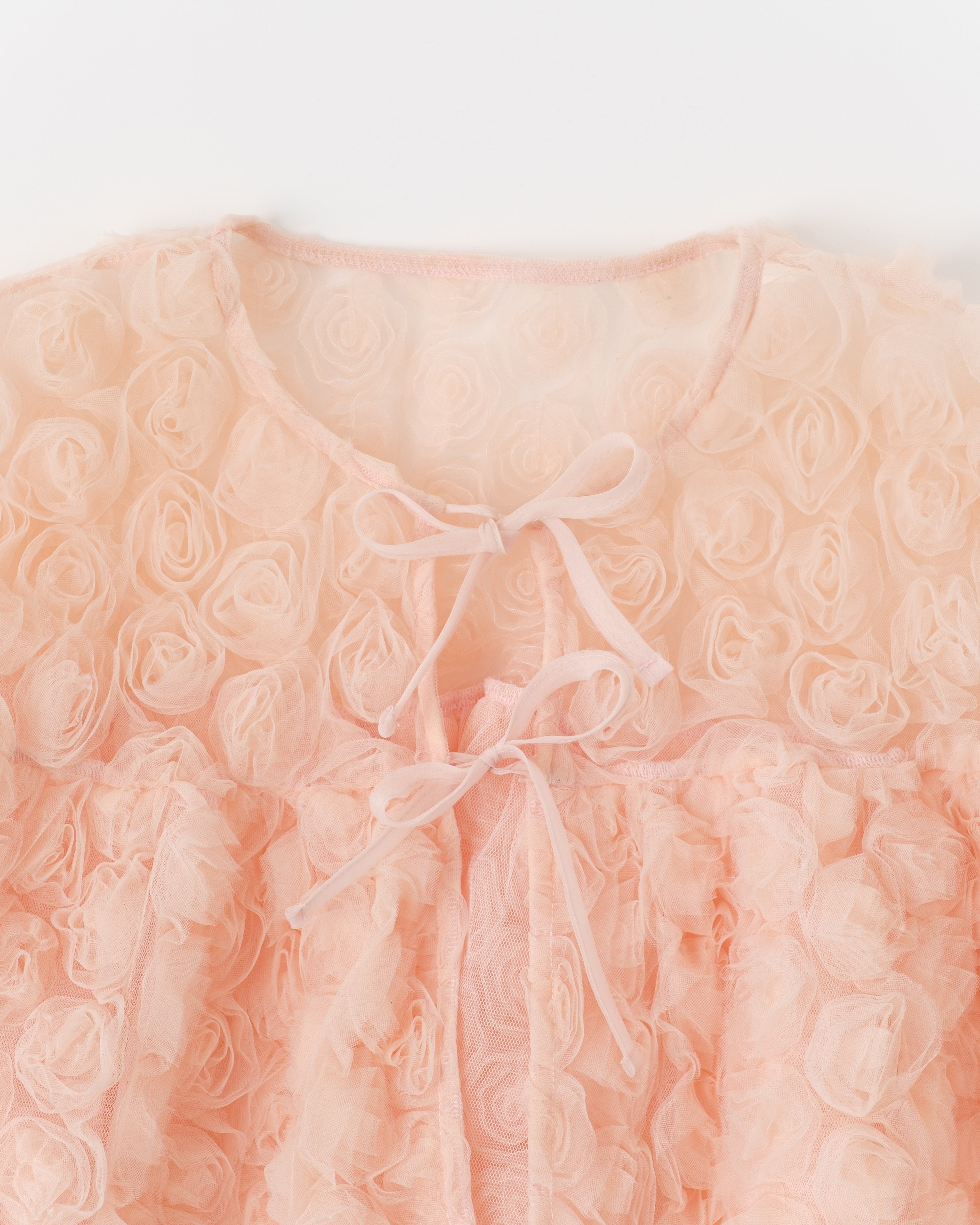 flower balloon tulle bolero (pink)