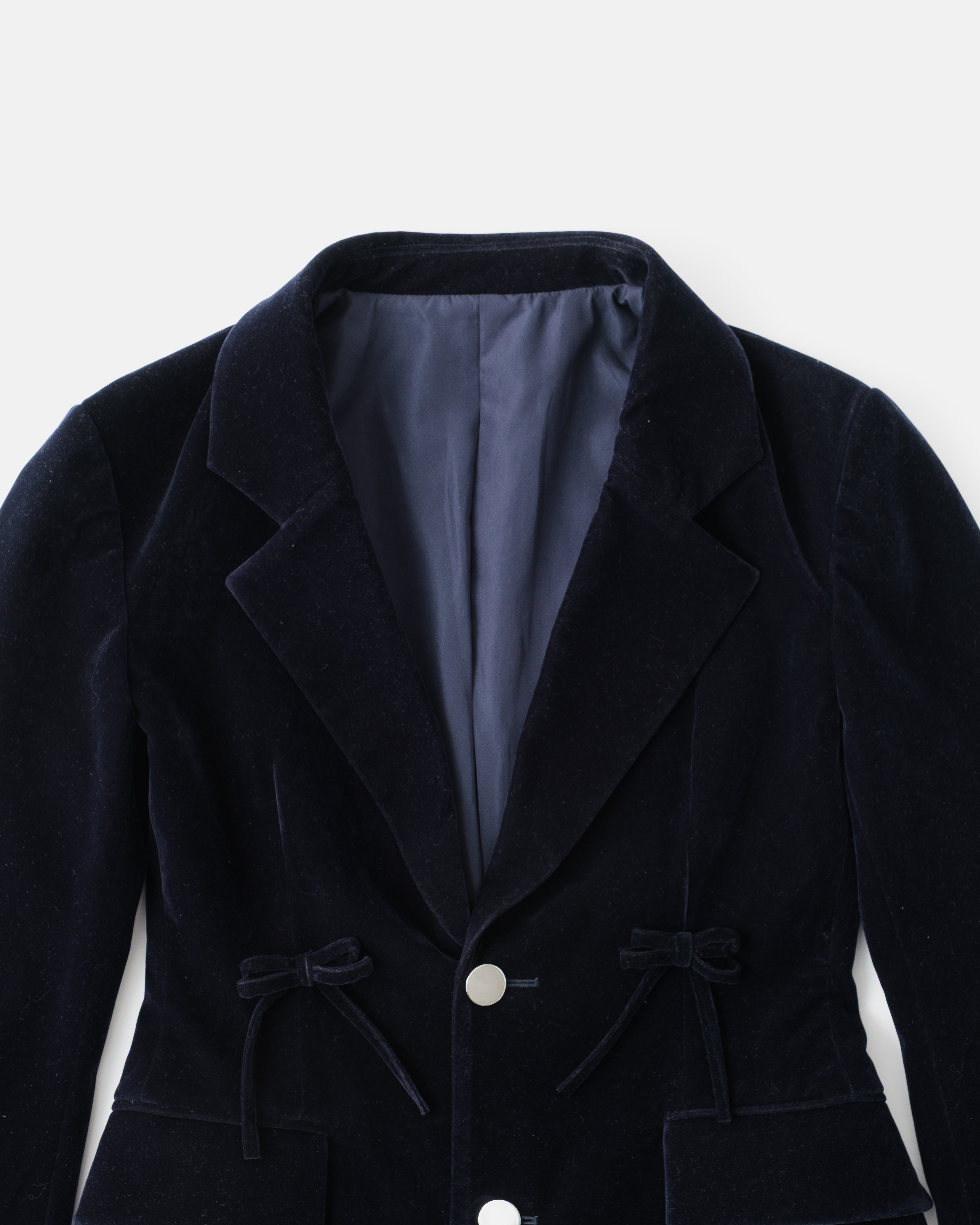 Ribbon velvet jacket
