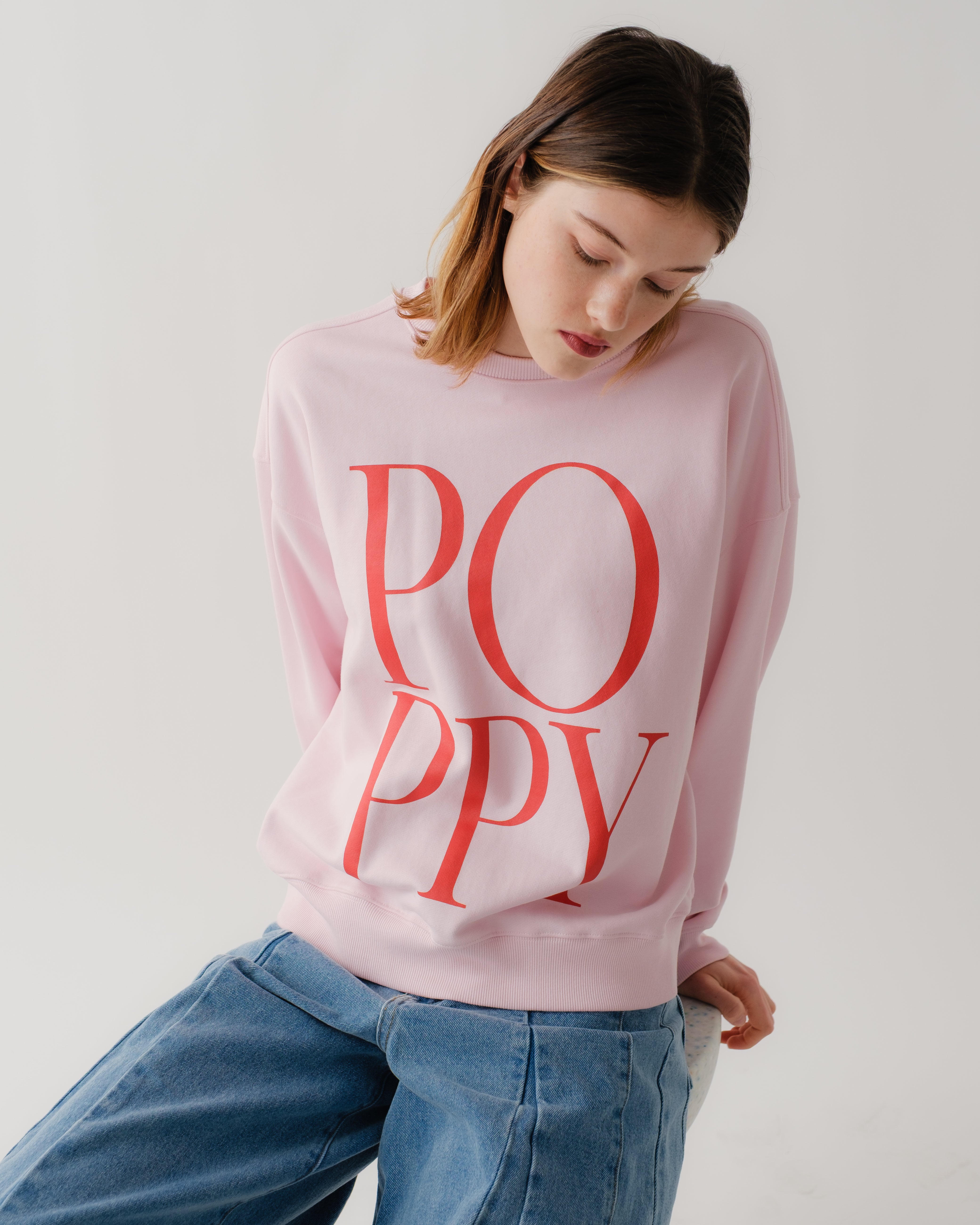 POPPY big logo sweatshirt (pink)